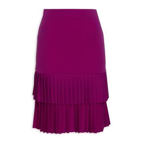 Pink Pleated Pencil Skirt