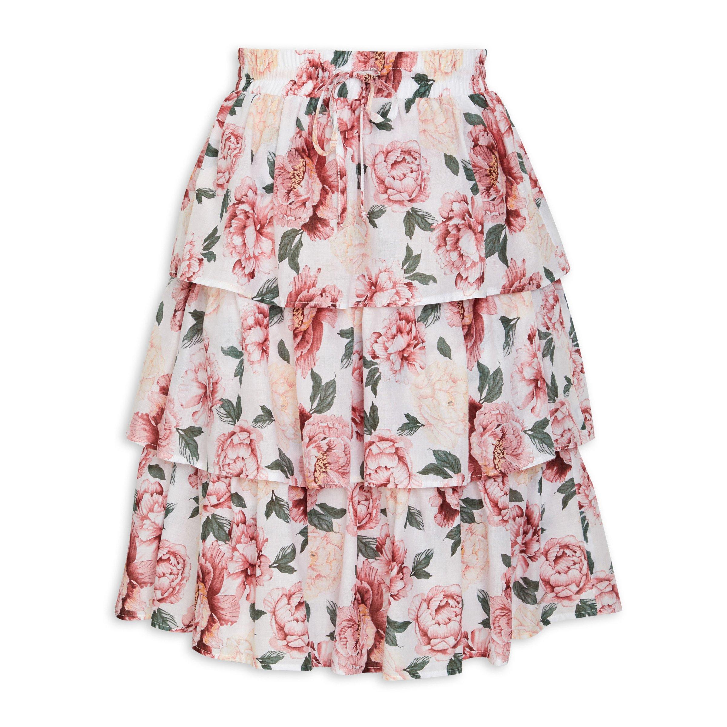 Floral Print Tiered Skirt (3071886) | TRS