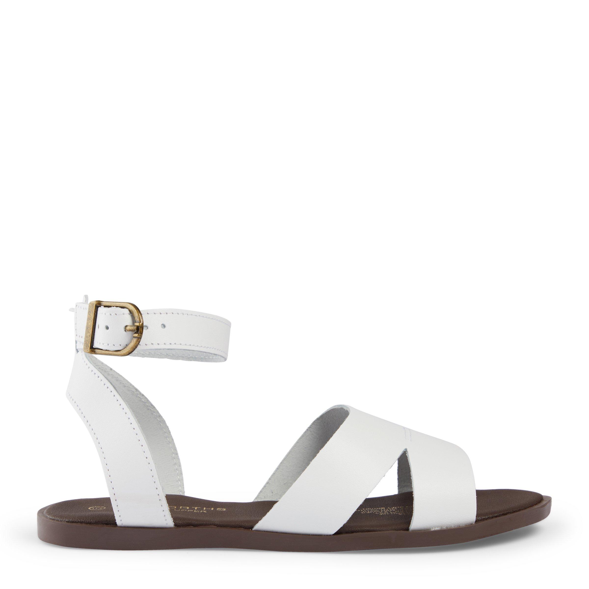 White Ankle Strap Mule (3071986) | Truworths