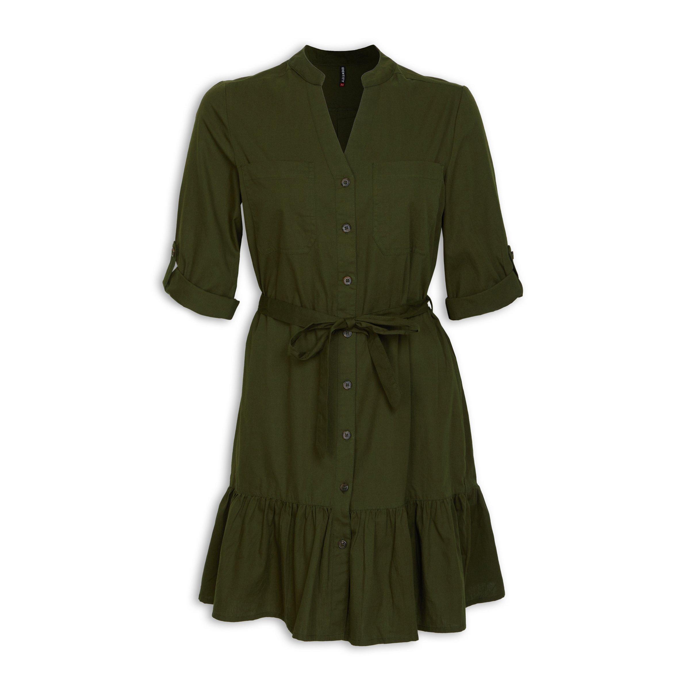 Green Tiered Dress (3072070) | Identity