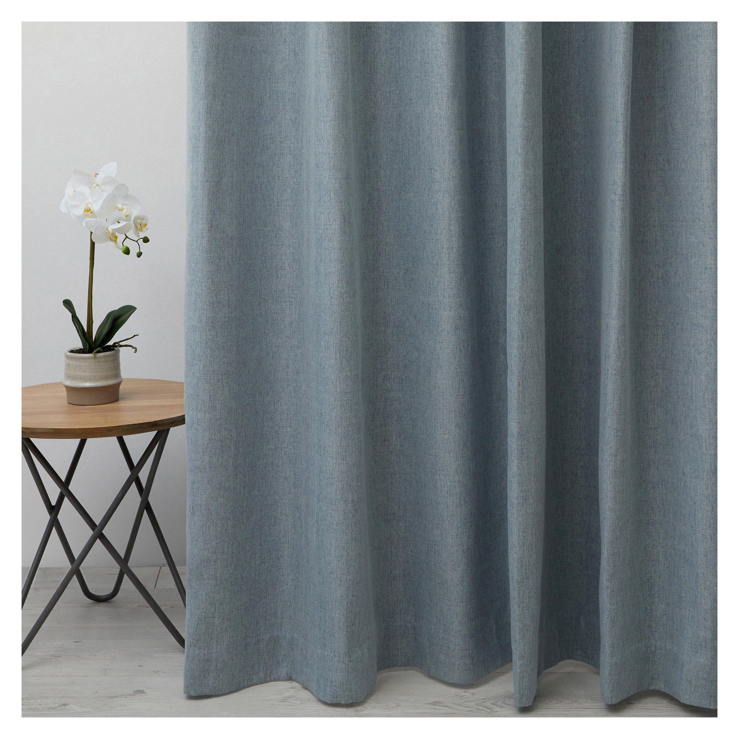 Blue Blockout Eyelet Curtain (3072343) | Loads of Living