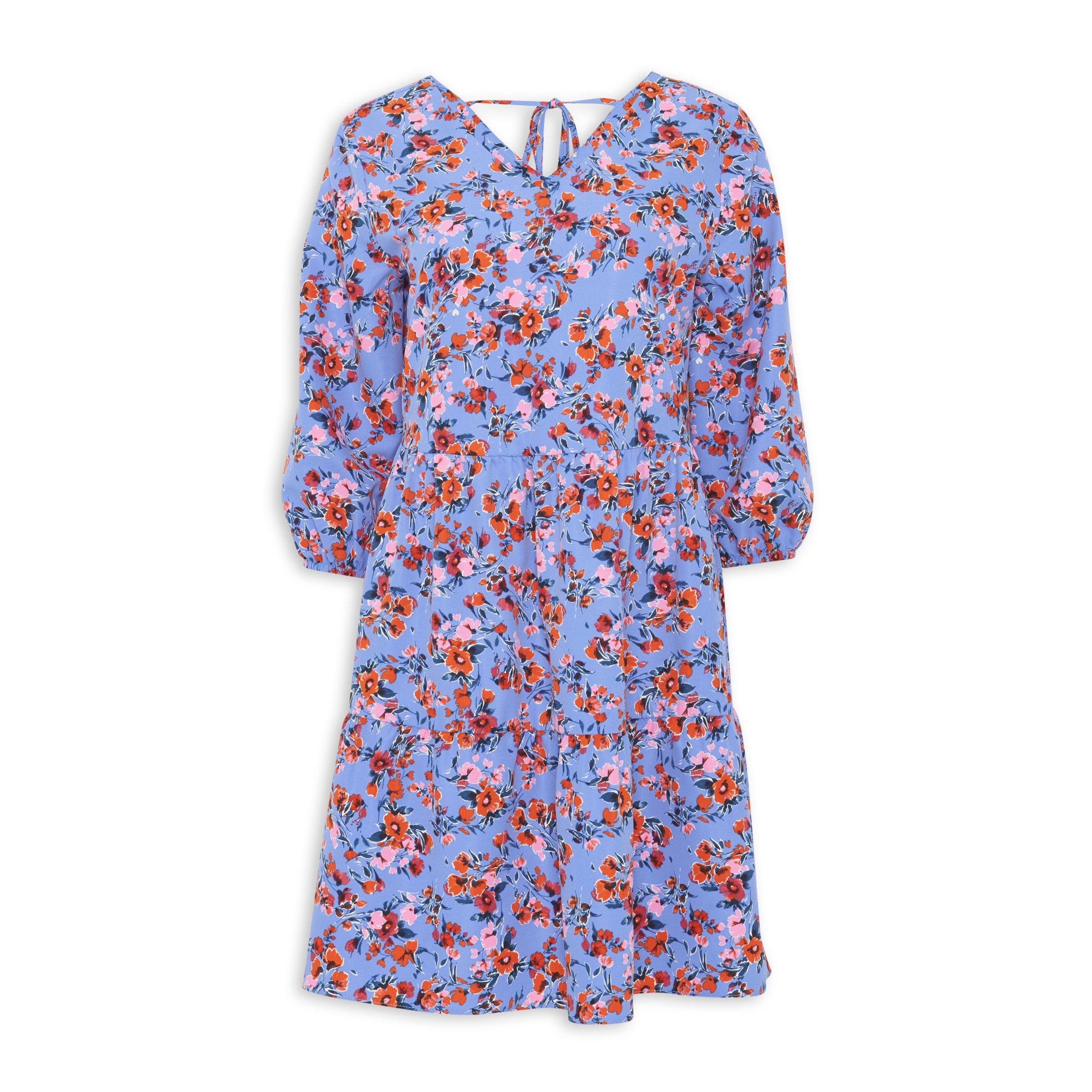 Blue Floral Print Dress (3072768) | Identity