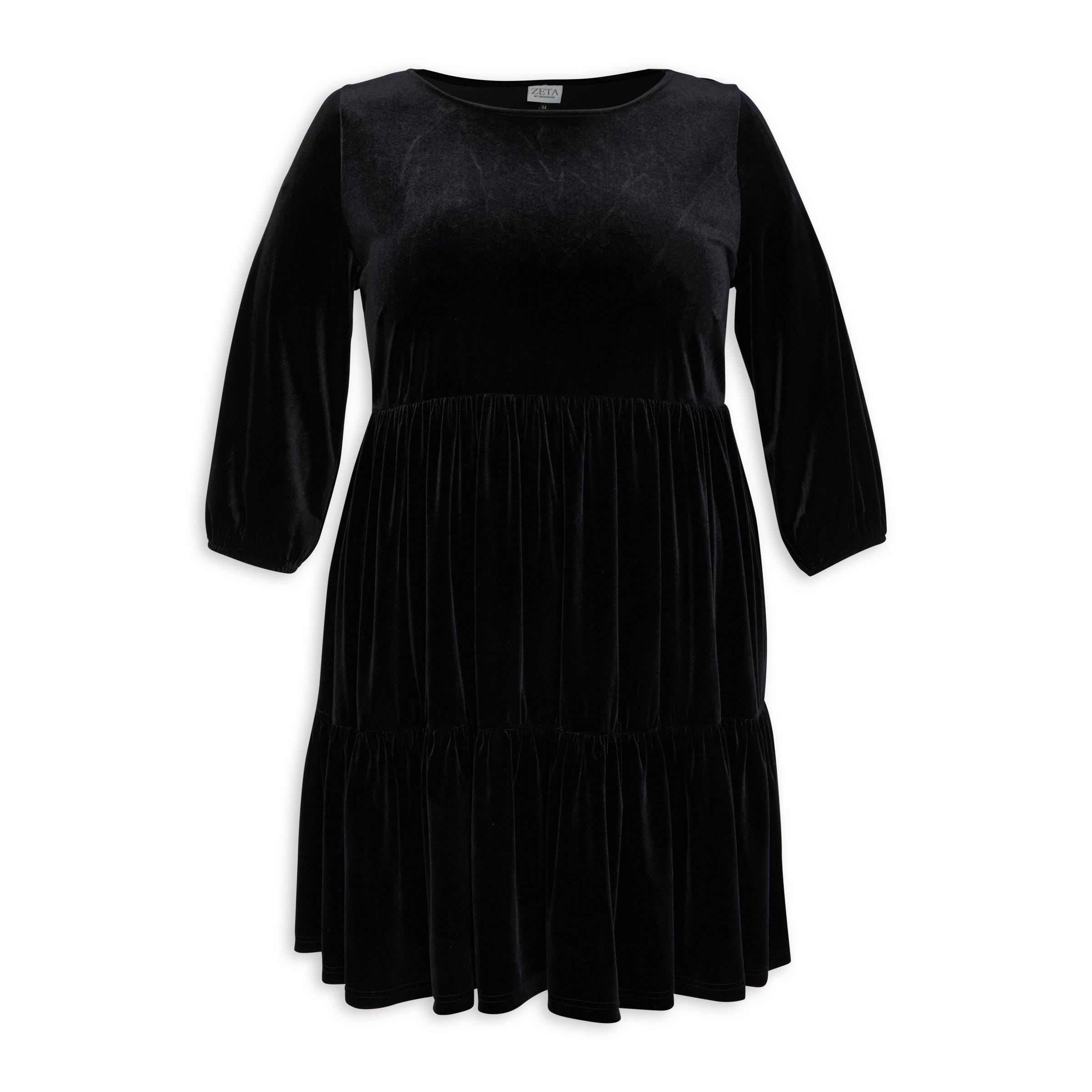 Zeta Black Tiered Dress (3073070) | Truworths.co.za