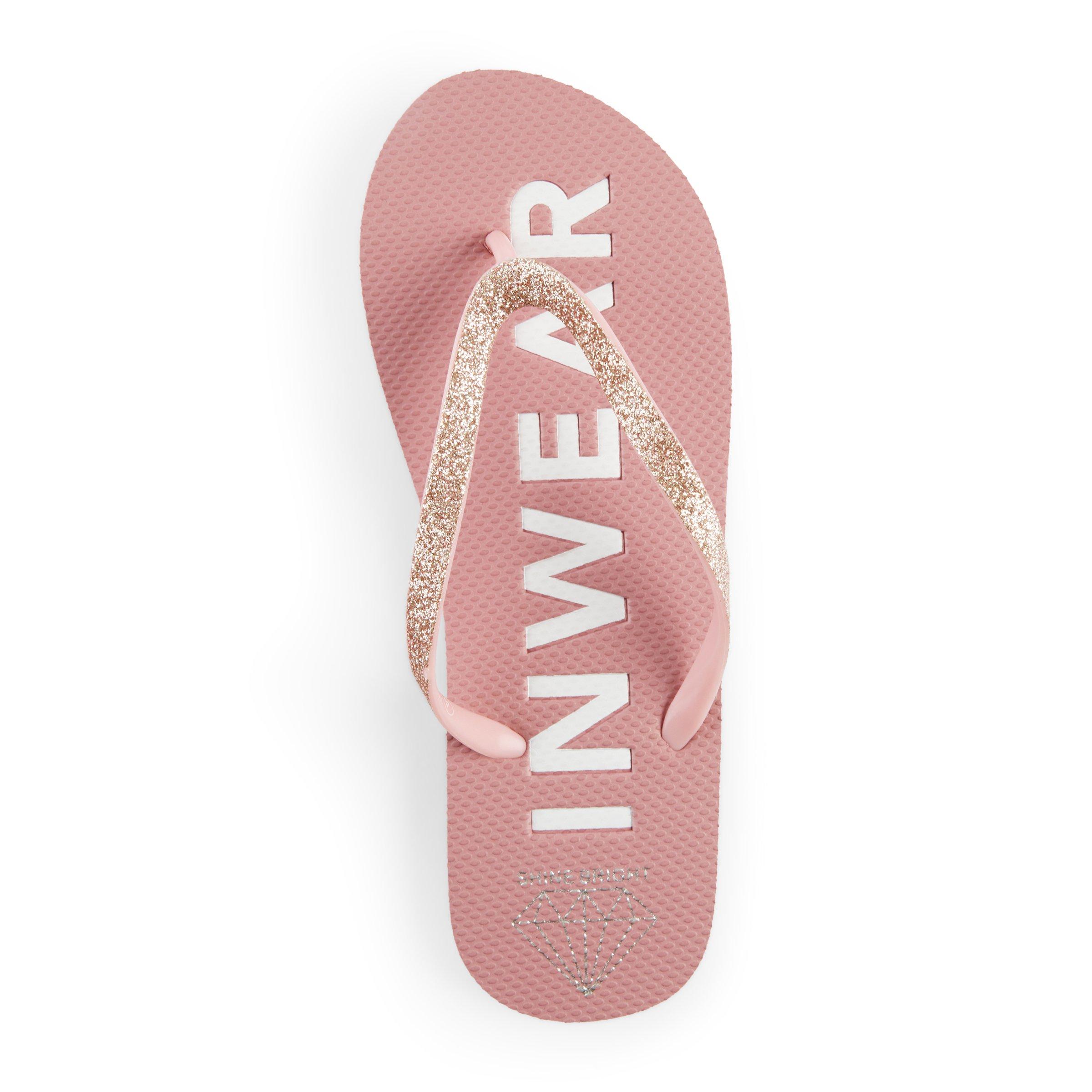 Pink glitter flip flops (3075117) Inwear
