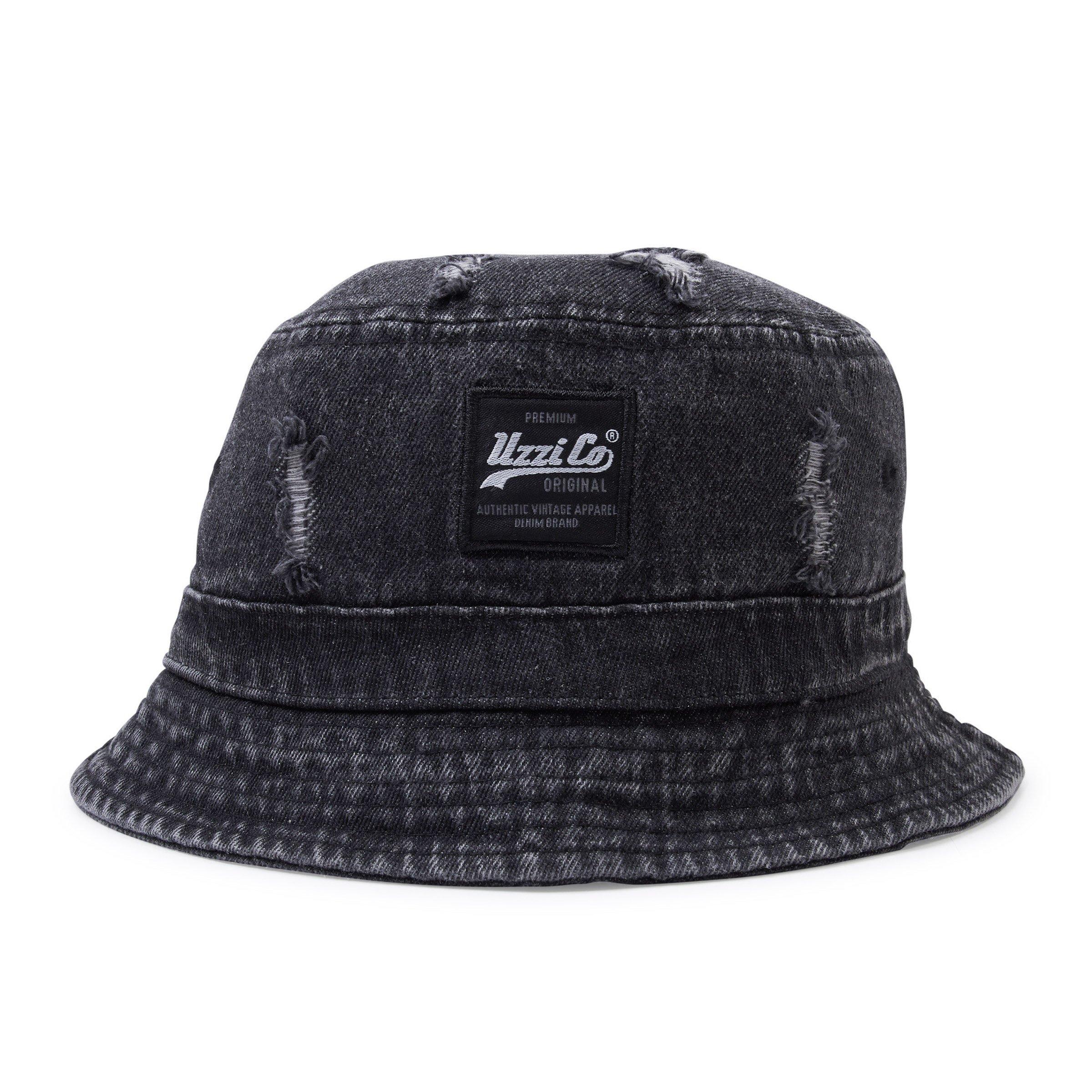 Black Denim Bucket Hat (3076151) | UZZI