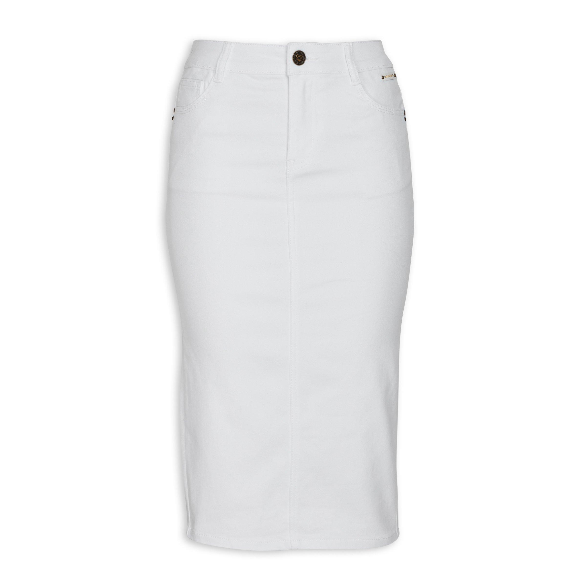 White Denim Pencil Skirt (3076546) | Ginger Mary