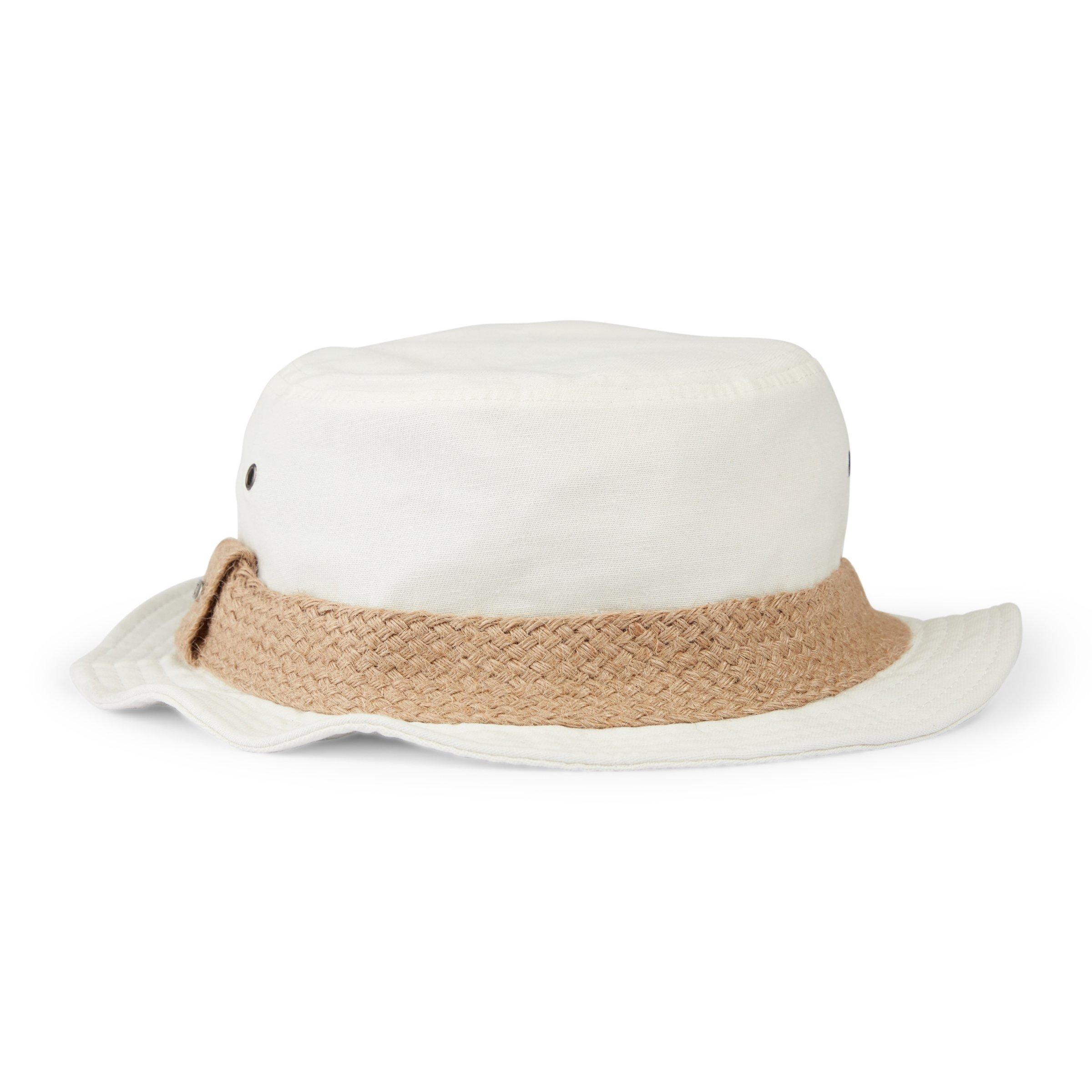 White Smart Wide Brim Hat (3076759) | UZZI