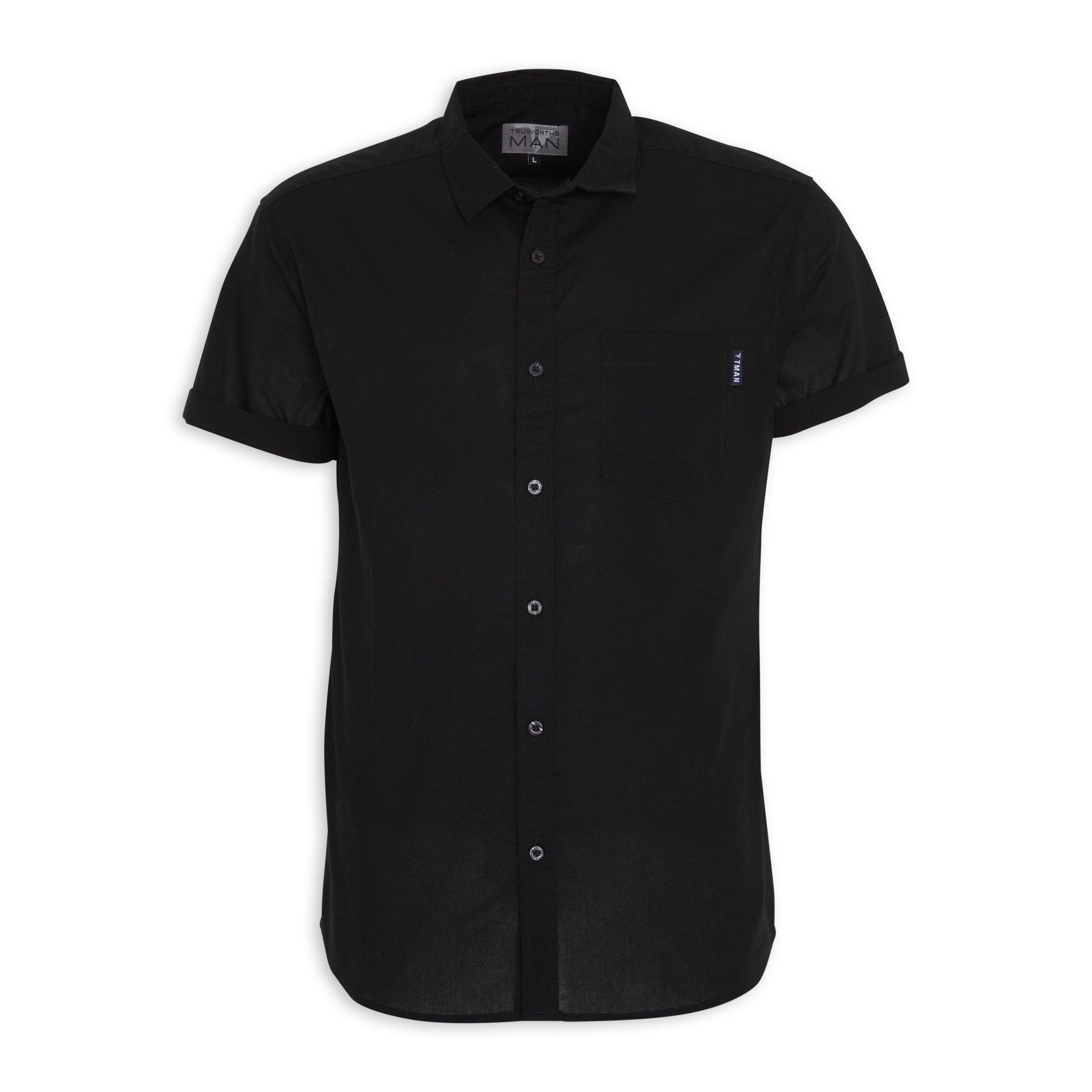 Black Regular Fit Shirt (3076821) | Truworths Man