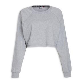 Grey Cropped Sweat Top