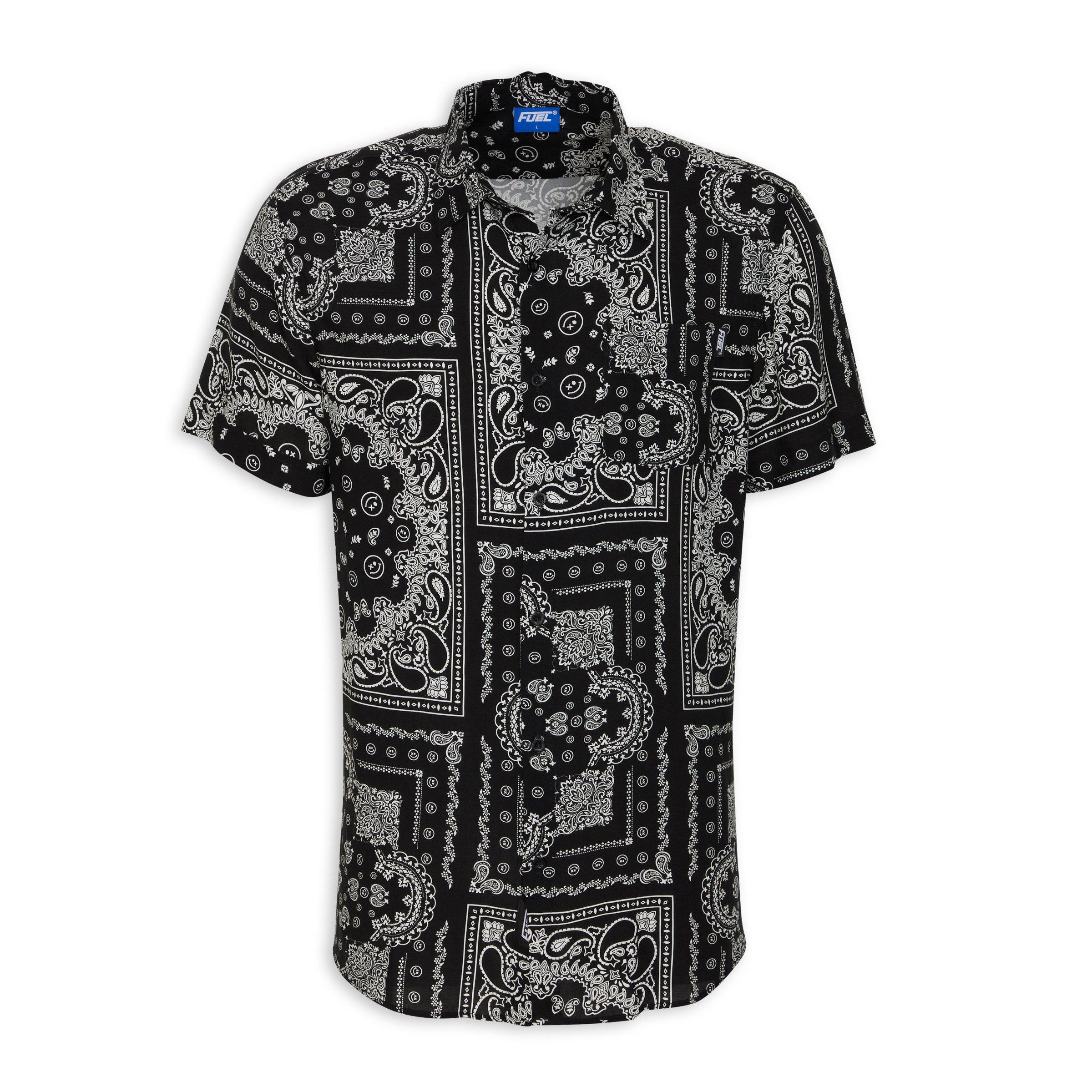 Black Paisley Print Shirt (3078549) | Fuel