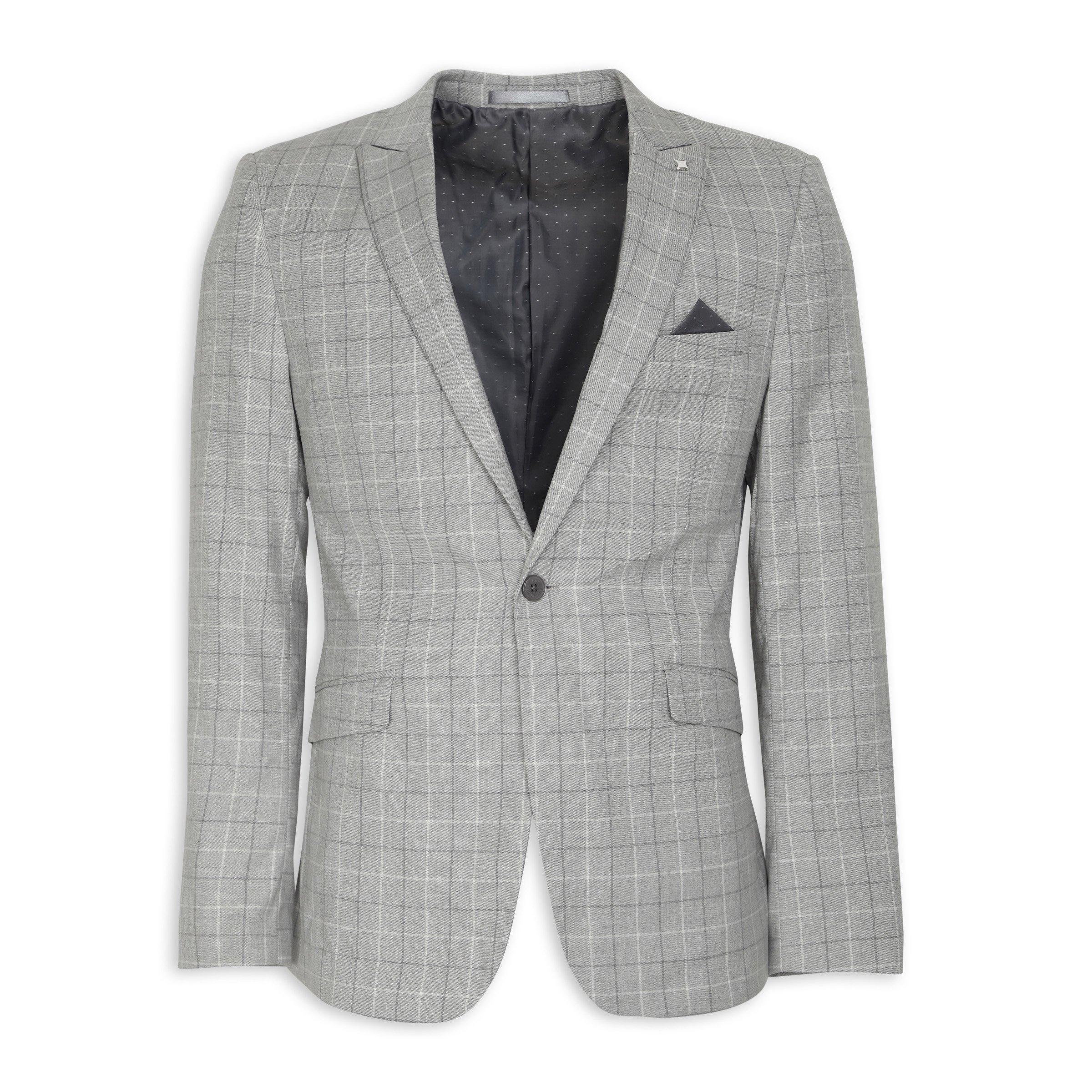 Grey Check Co-ord Suit Blazer (3078581) | Truworths Man