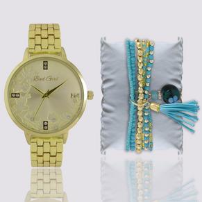 Gold Watch Bracelet Set