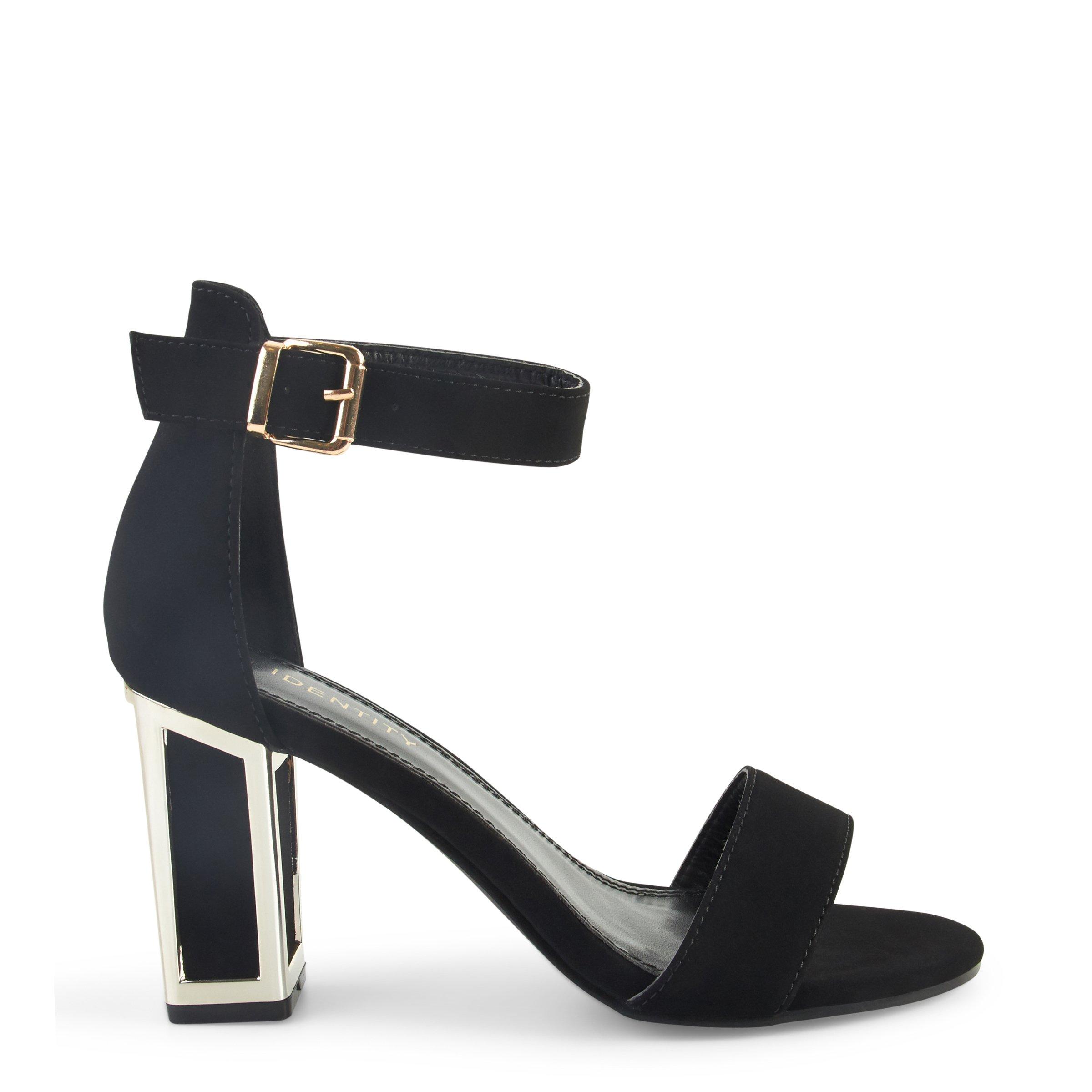 Black Ankle Strap Sandal (3080778) | Identity