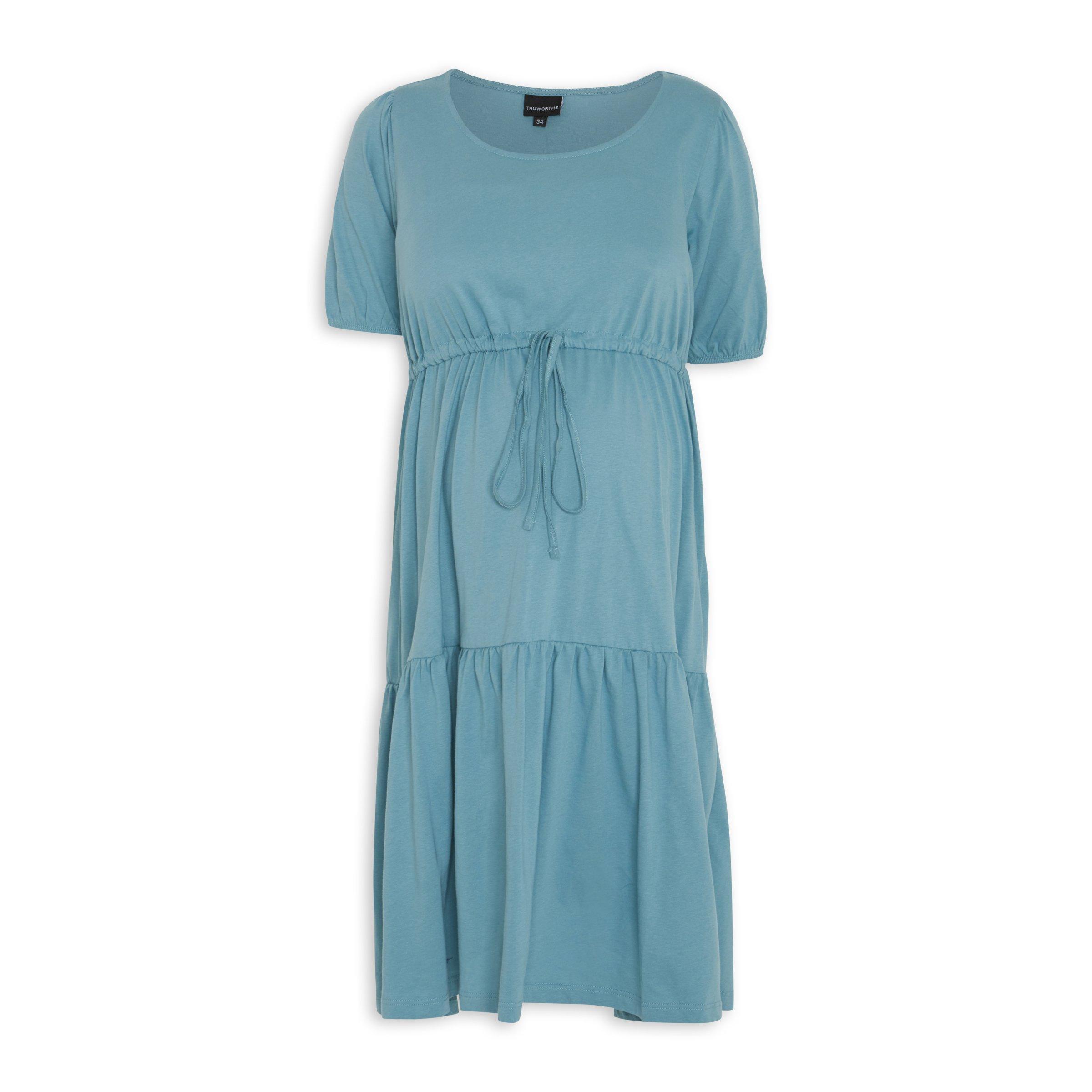 Blue Tiered Maternity Dress (3080840) | Truworths