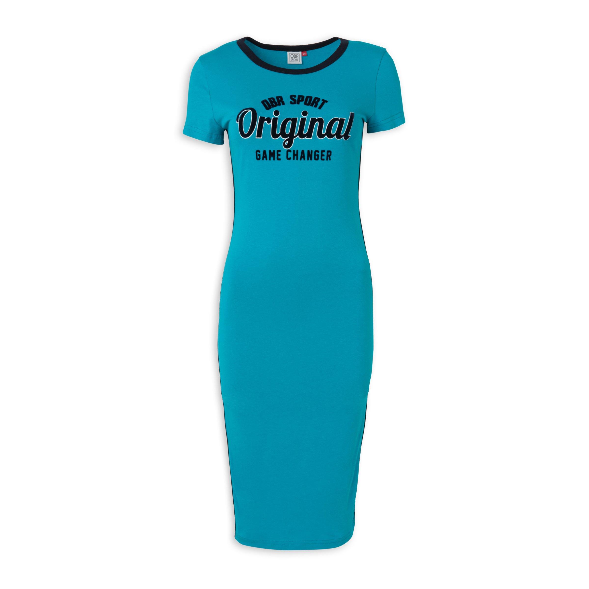 Turquoise Branded Bodycon Dress (3081062) | OBR Sport