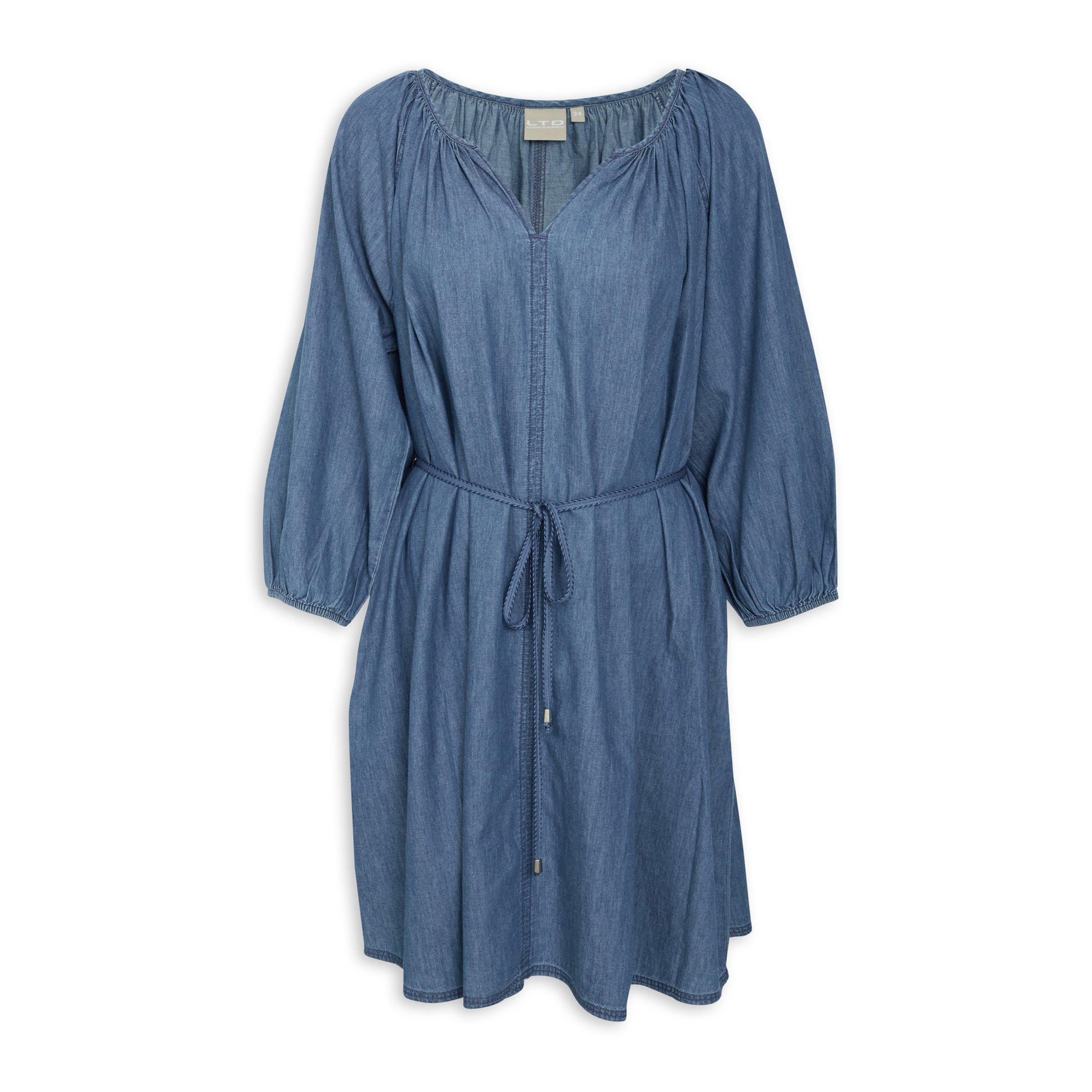 Blue Column Dress (3081195) | LTD Woman