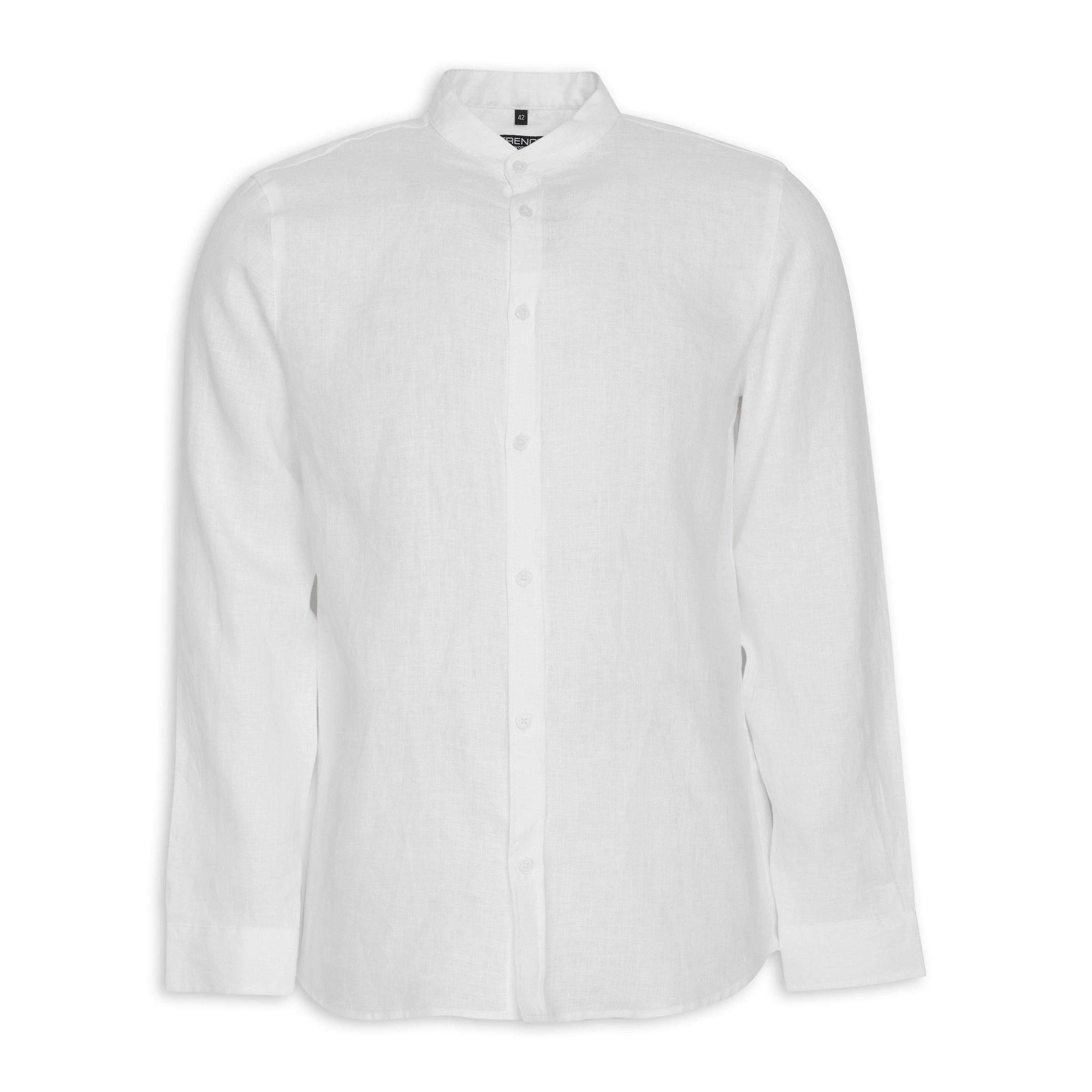 White Mandarin Shirt (3081699) | Truworths Man