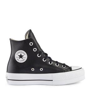 All Star Lift Leather High Top Black
