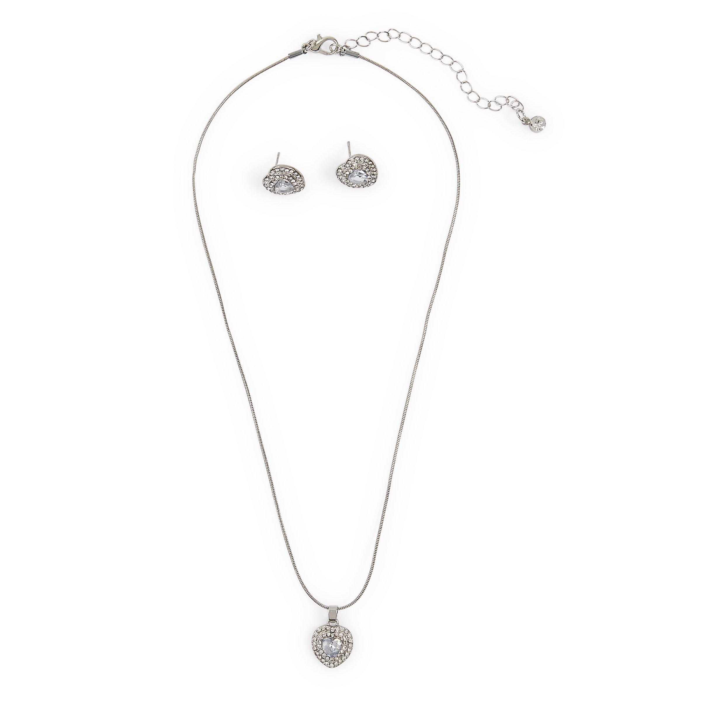 Silver Necklace & Earring Set (3082804) | Truworths