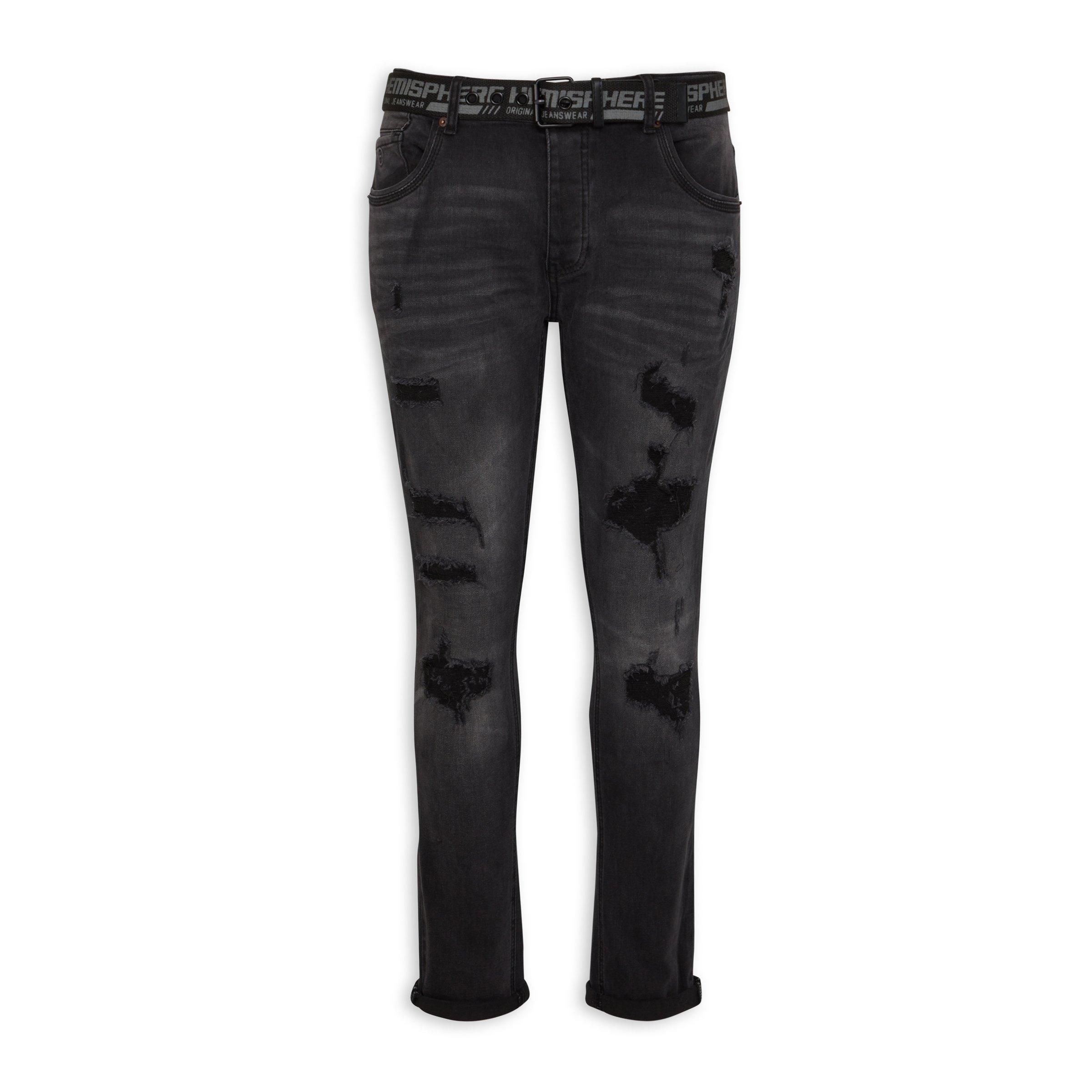 Black Ripped Belted Skinny Jean (3083965) | Hemisphere