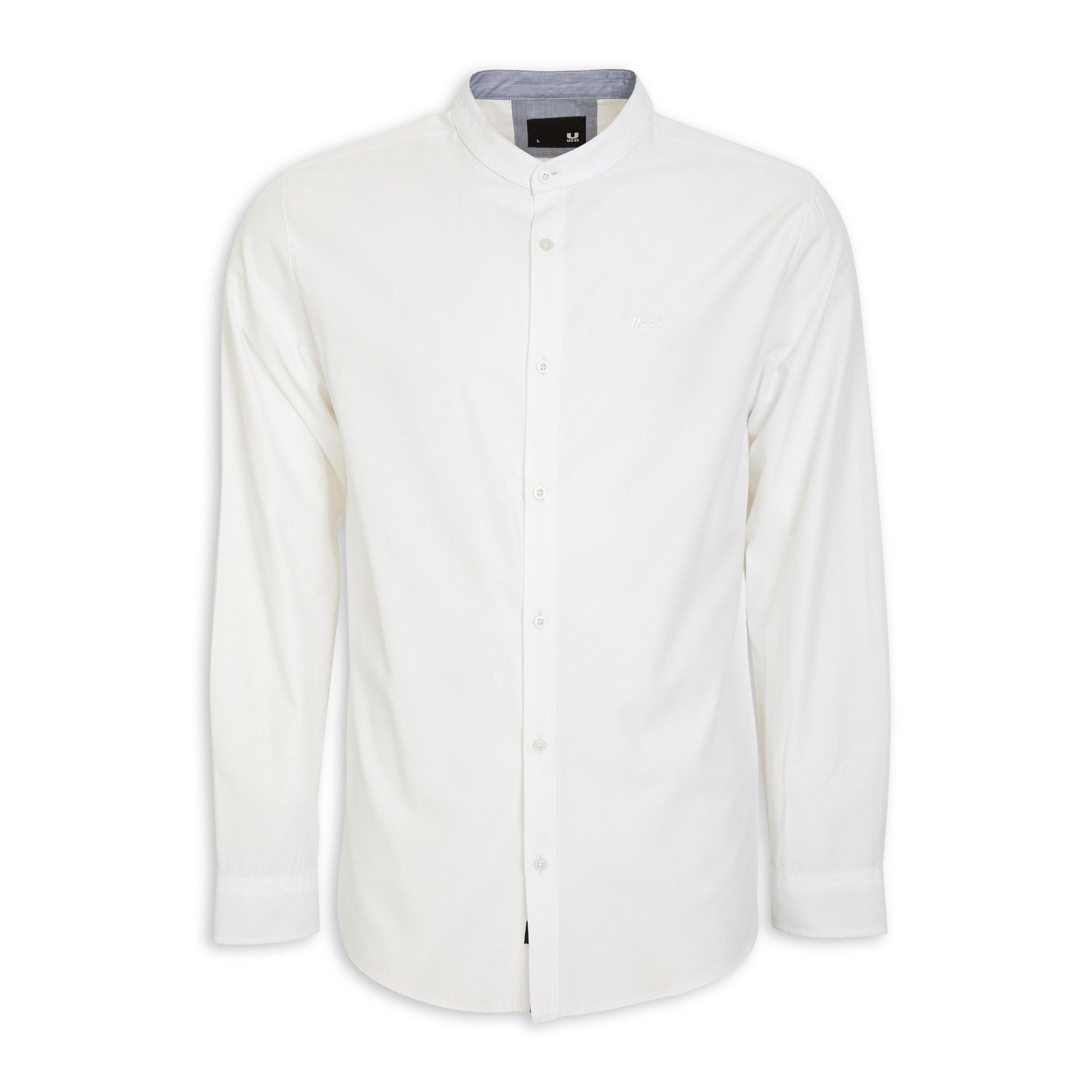 White Mandarin Shirt (3084721) | UZZI