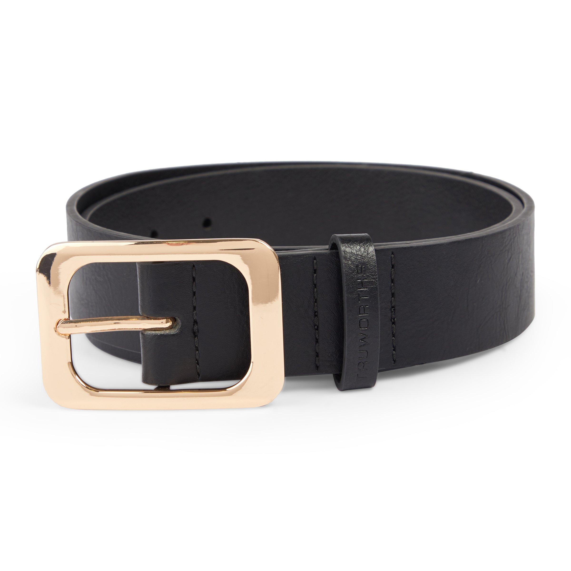 Black Rectangular Belt (3084824) | Truworths