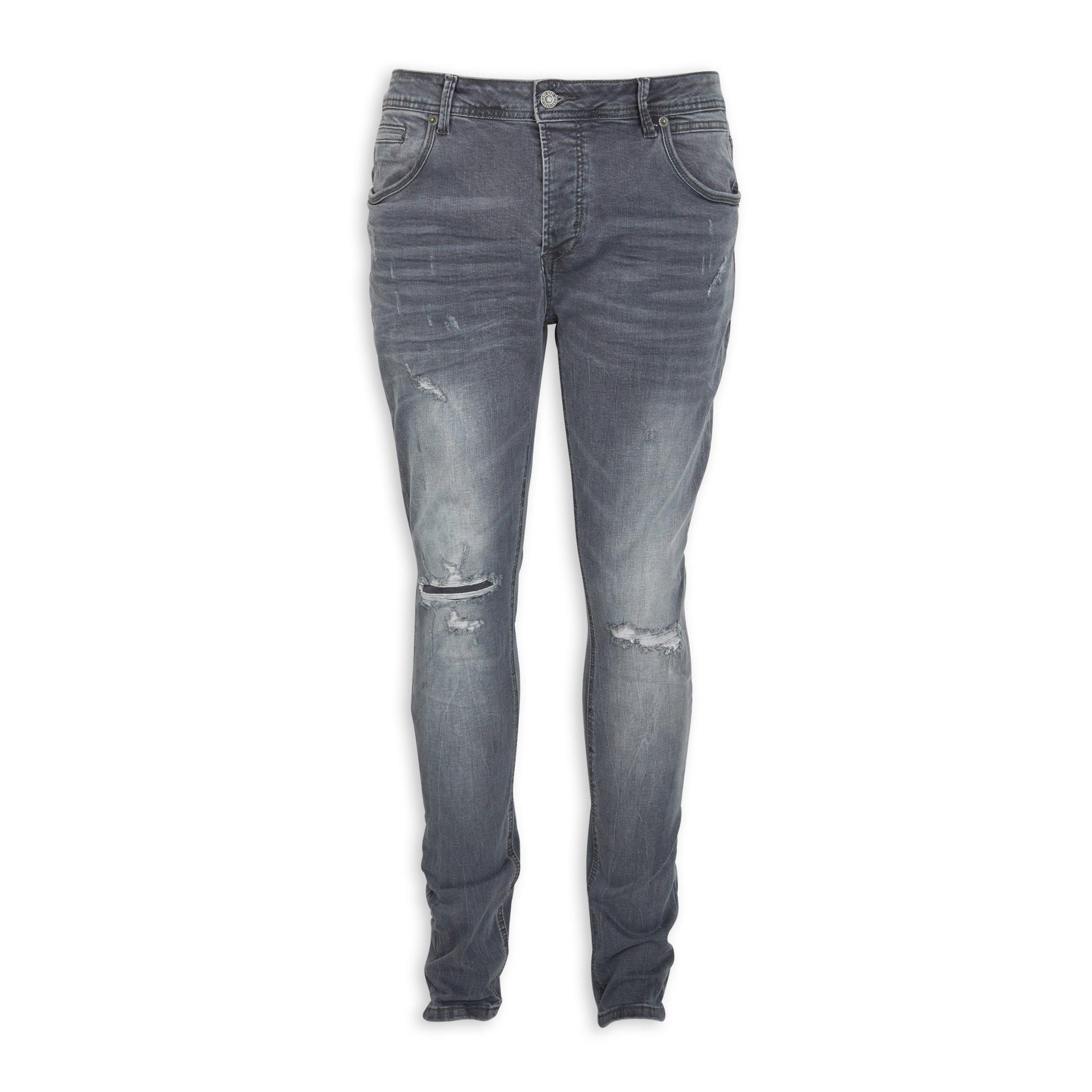 Grey Ripped Skinny Jean (3084956) | UZZI