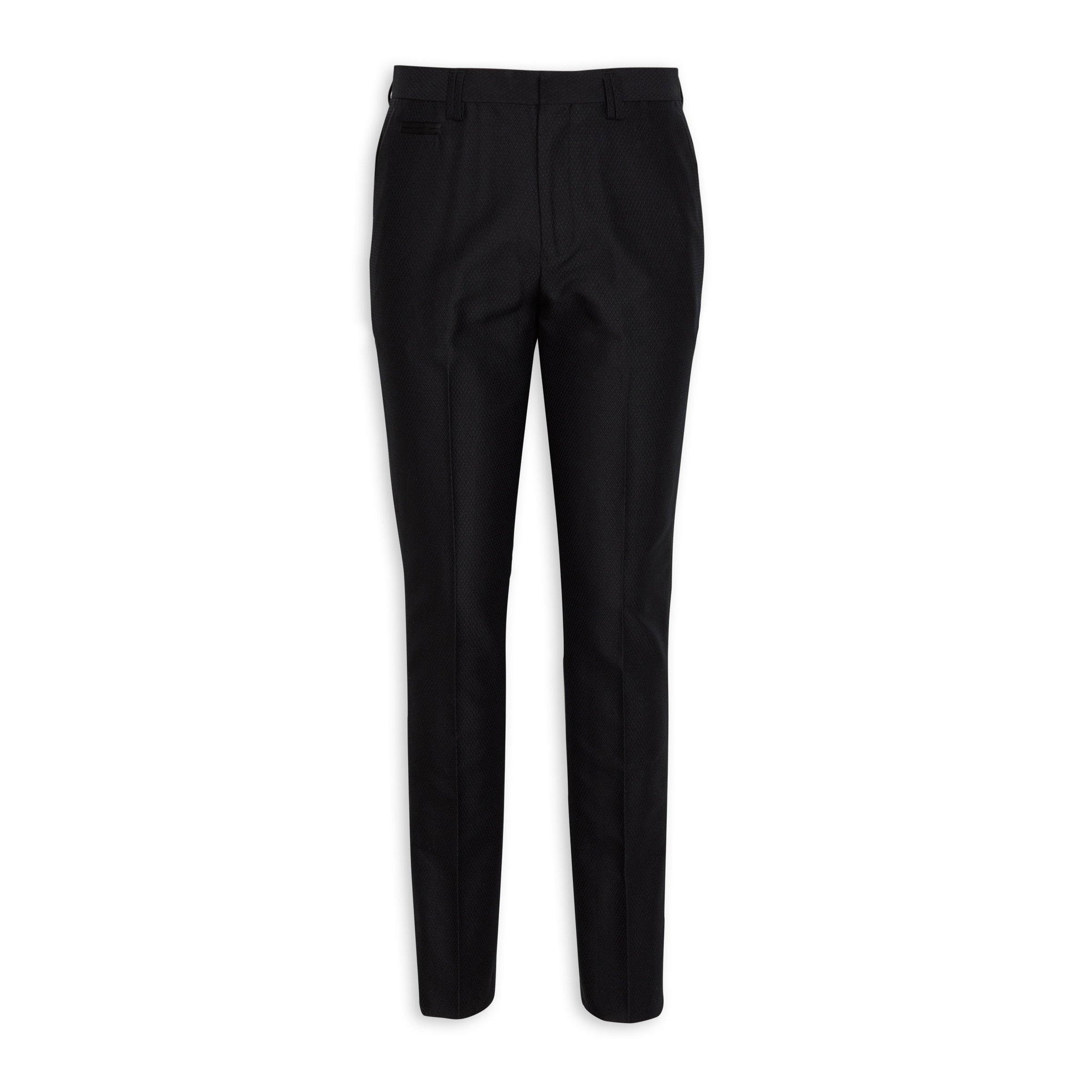 Black Textured Slim Leg Trouser (3085236) | Rosati Uomo