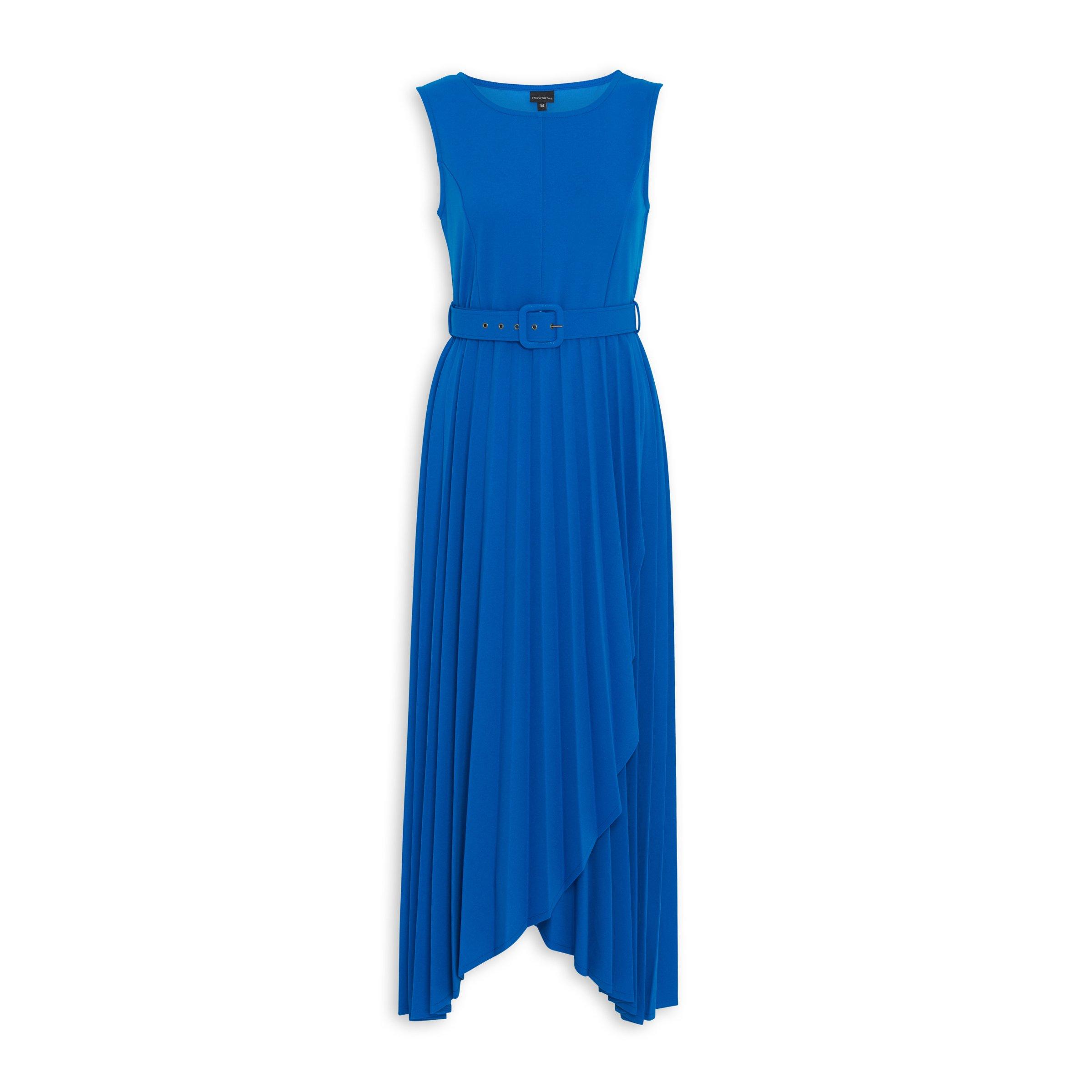 Blue Pleated Wrap Dress (3085787) | Truworths