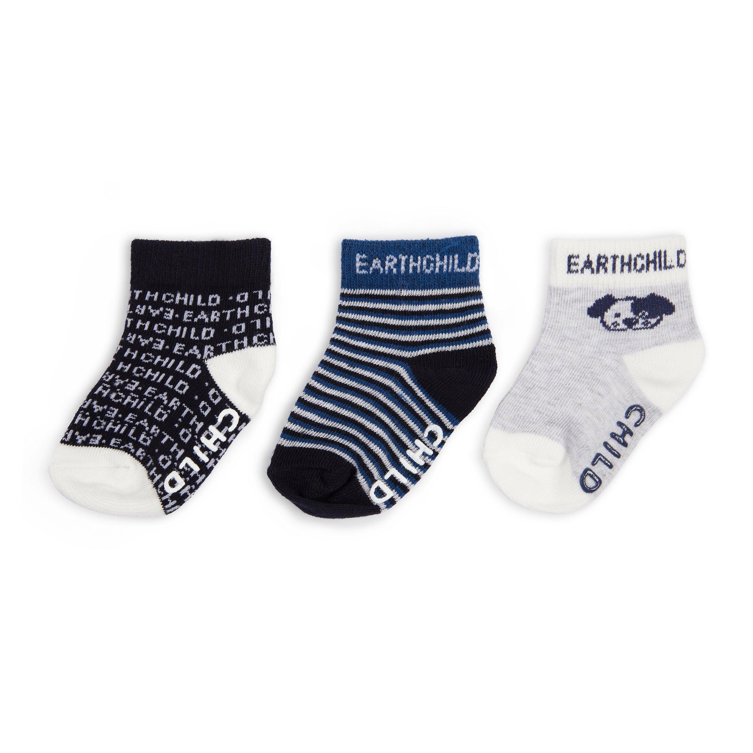 3pack Newborn Boy Socks (3086980) Earthchild