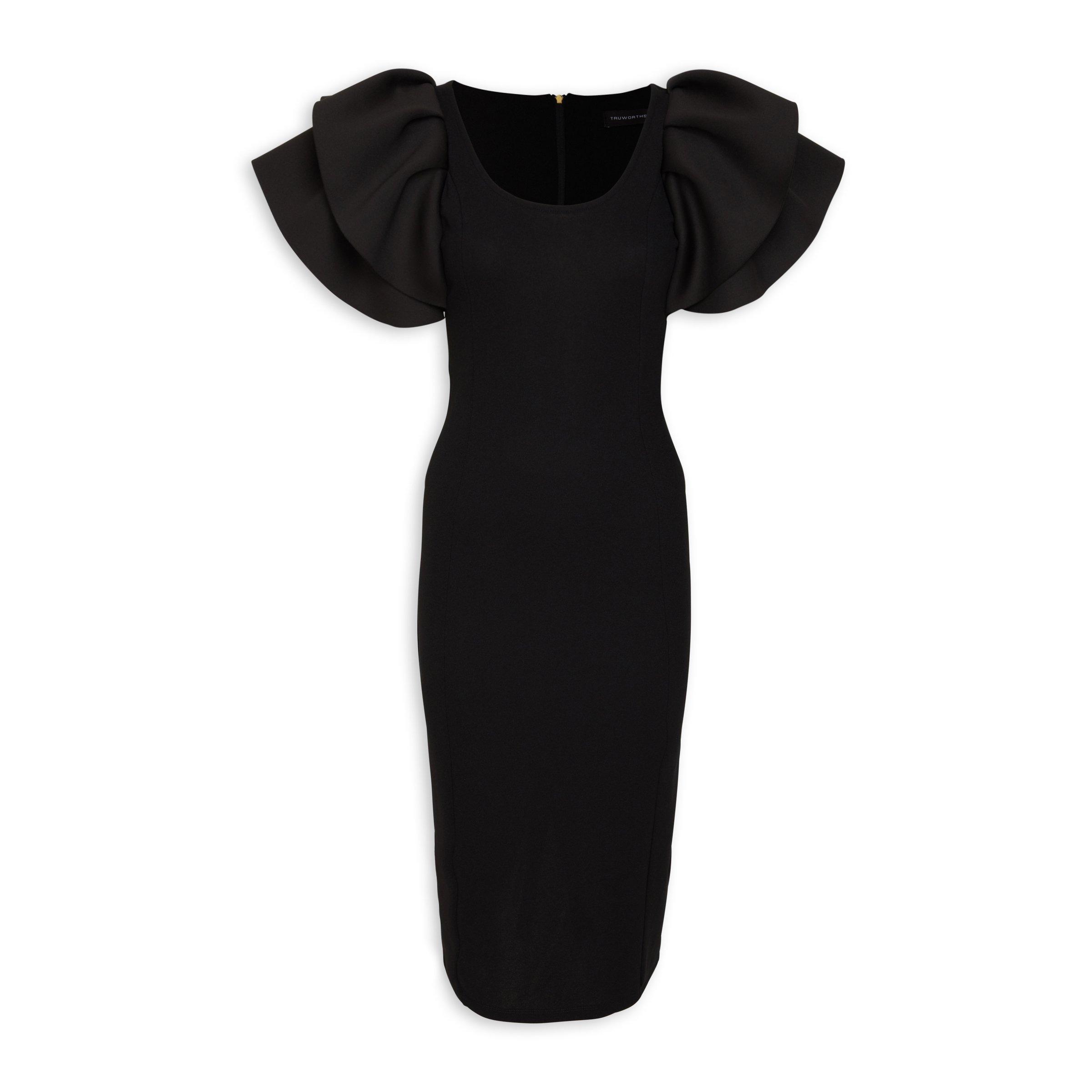 Black Sleeve Detail Bodycon Dress (3087891) | Truworths