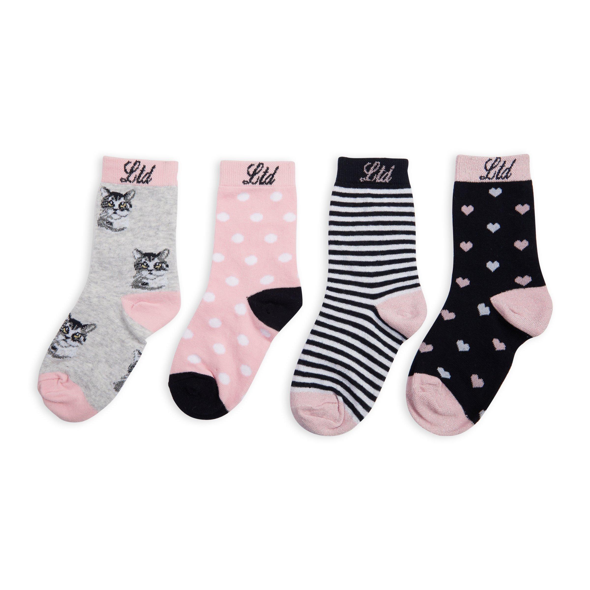 4-pack Kid Girl Trouser Socks (3087909) | LTD Kids