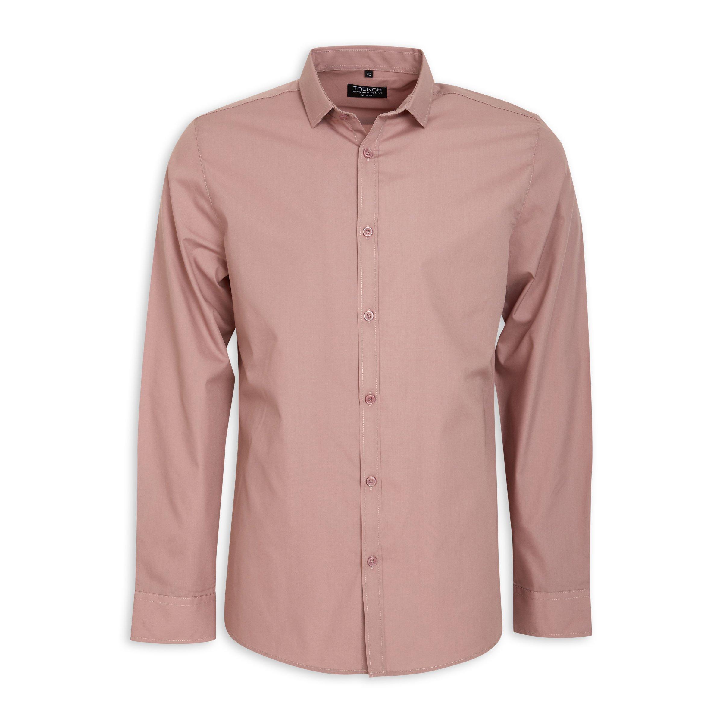 Dusty Pink Slim Fit Shirt (3087991) | Truworths Man