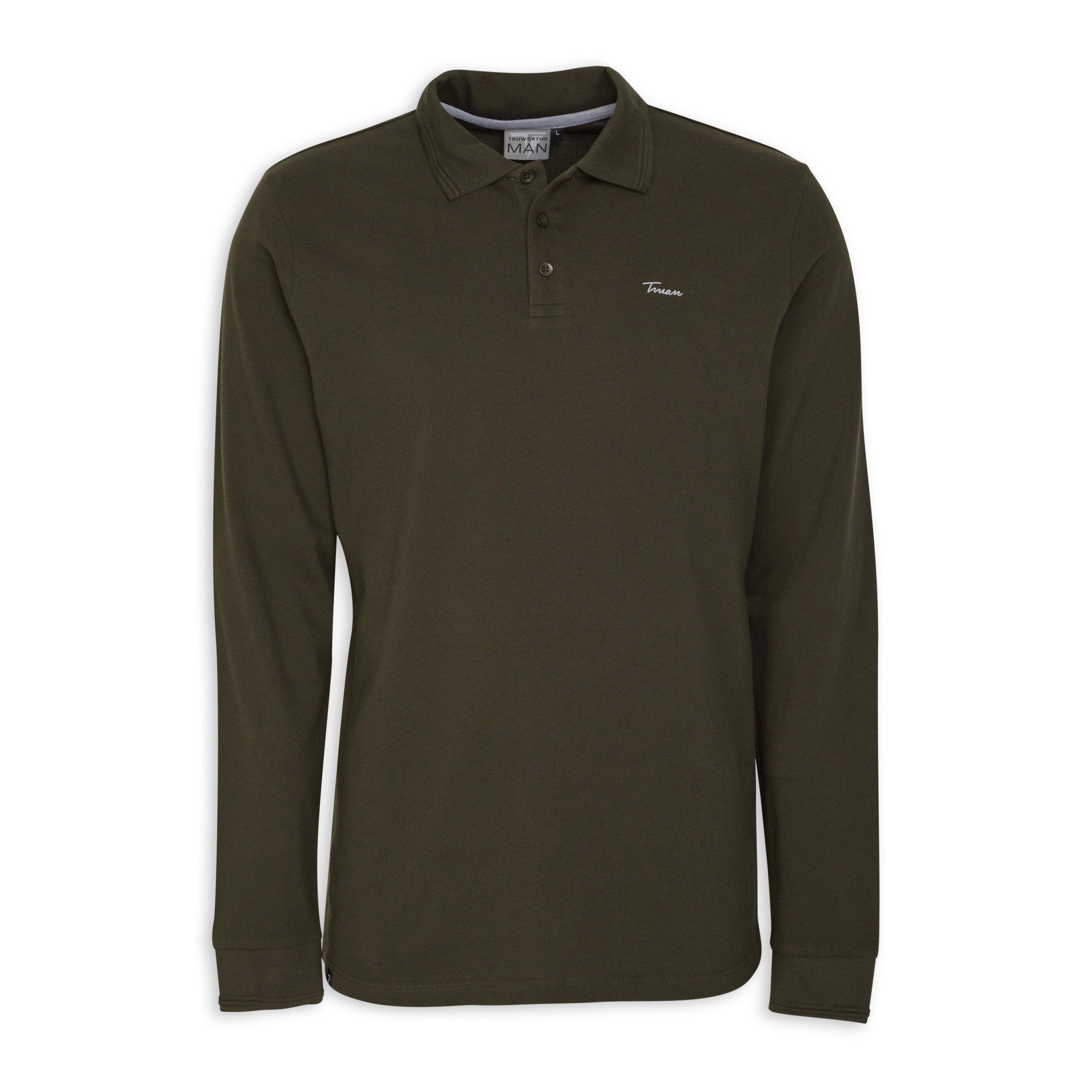 Green Long Sleeve Golfer (3088322) | Truworths Man