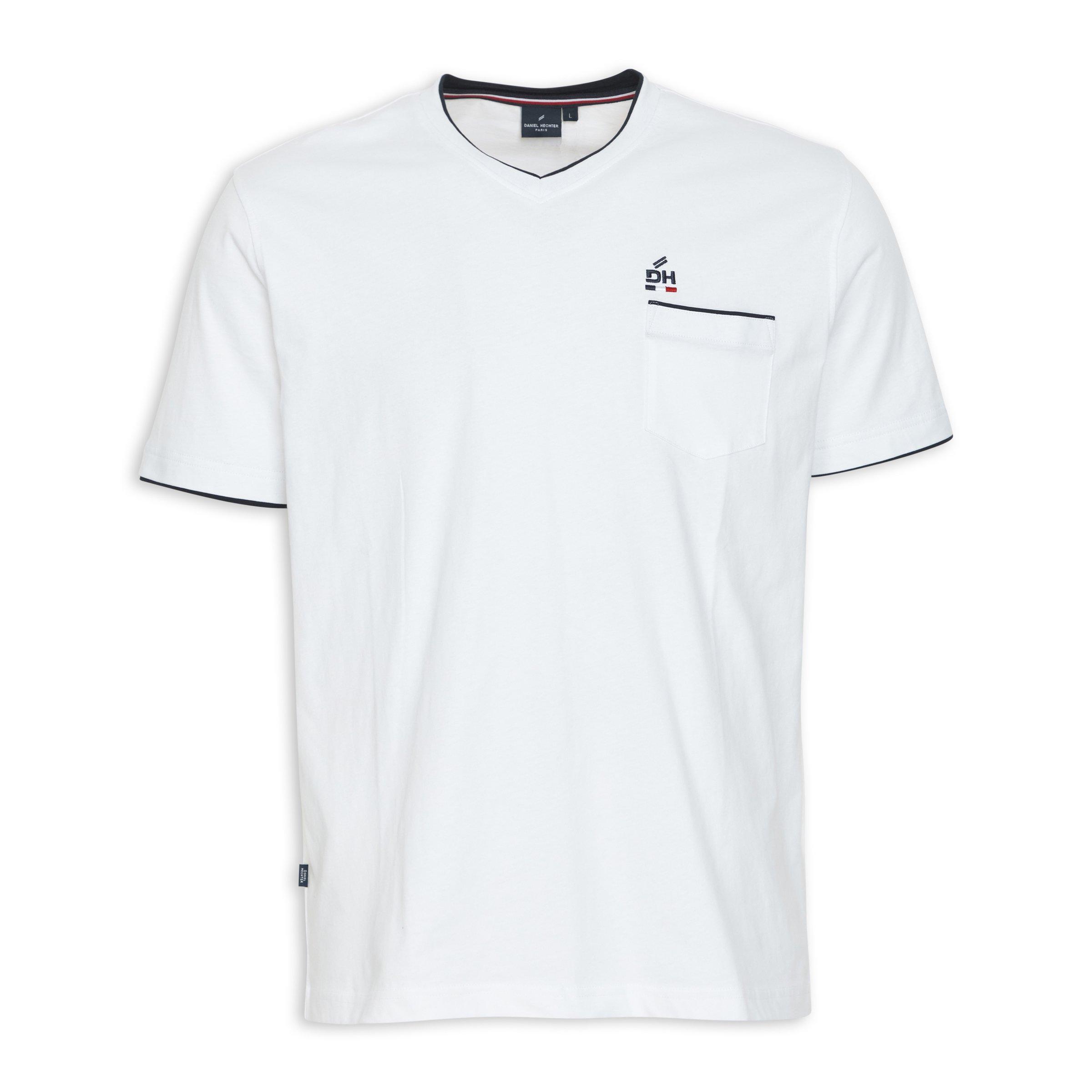 White V-neck T-shirt (3088814) | Daniel Hechter