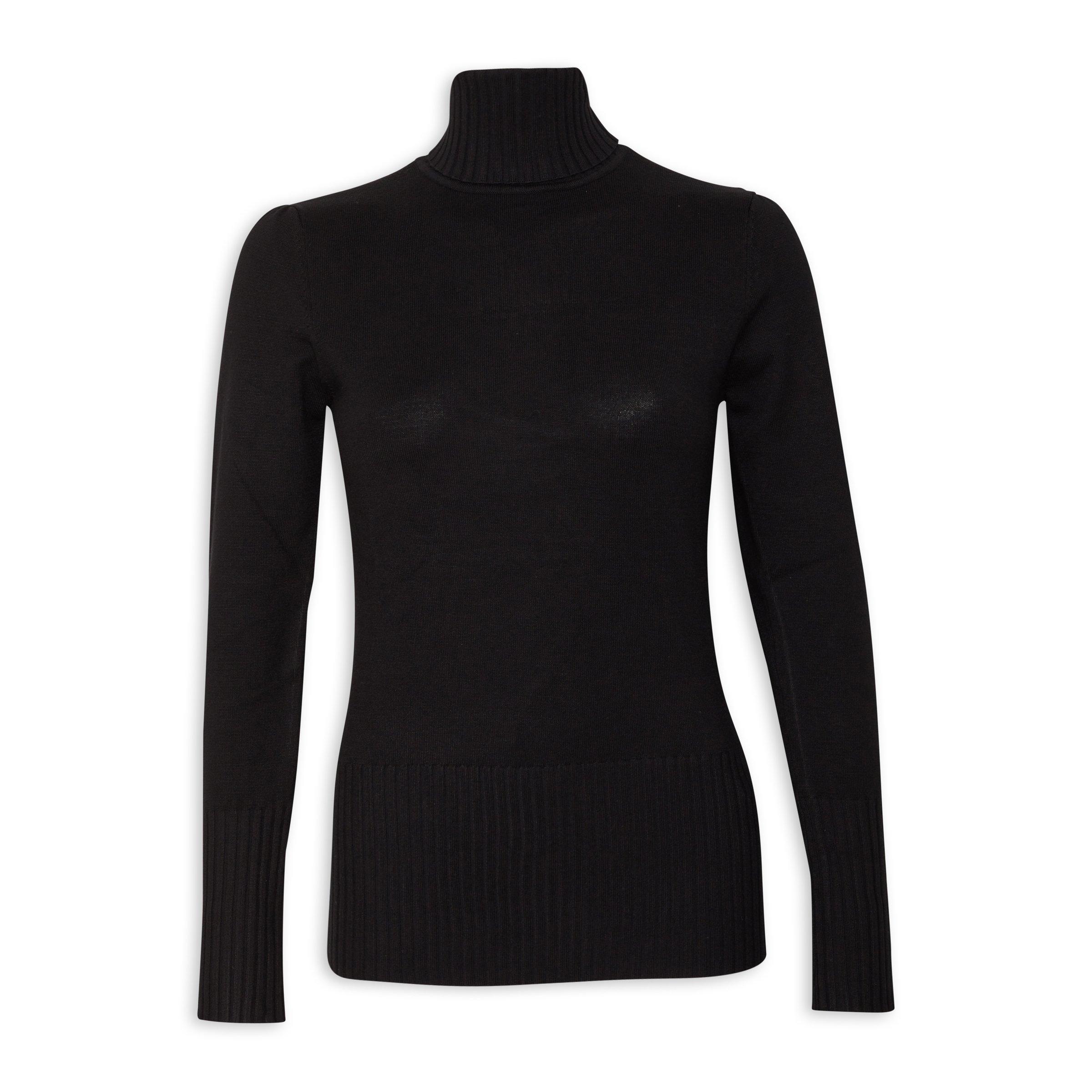 Black Button Detail Polo Neck (3089121) | Truworths