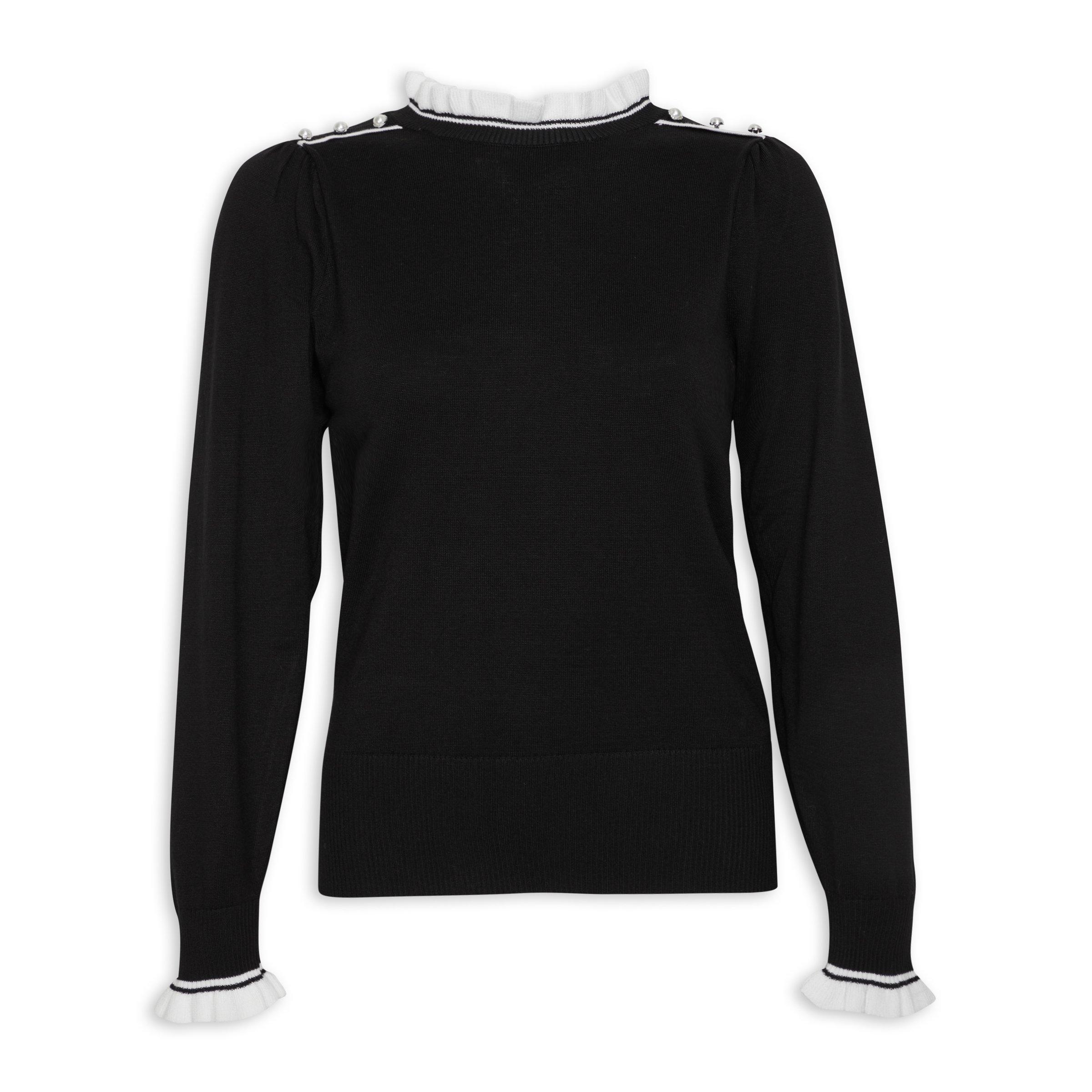 Black Frill Sweater (3089136) | Truworths