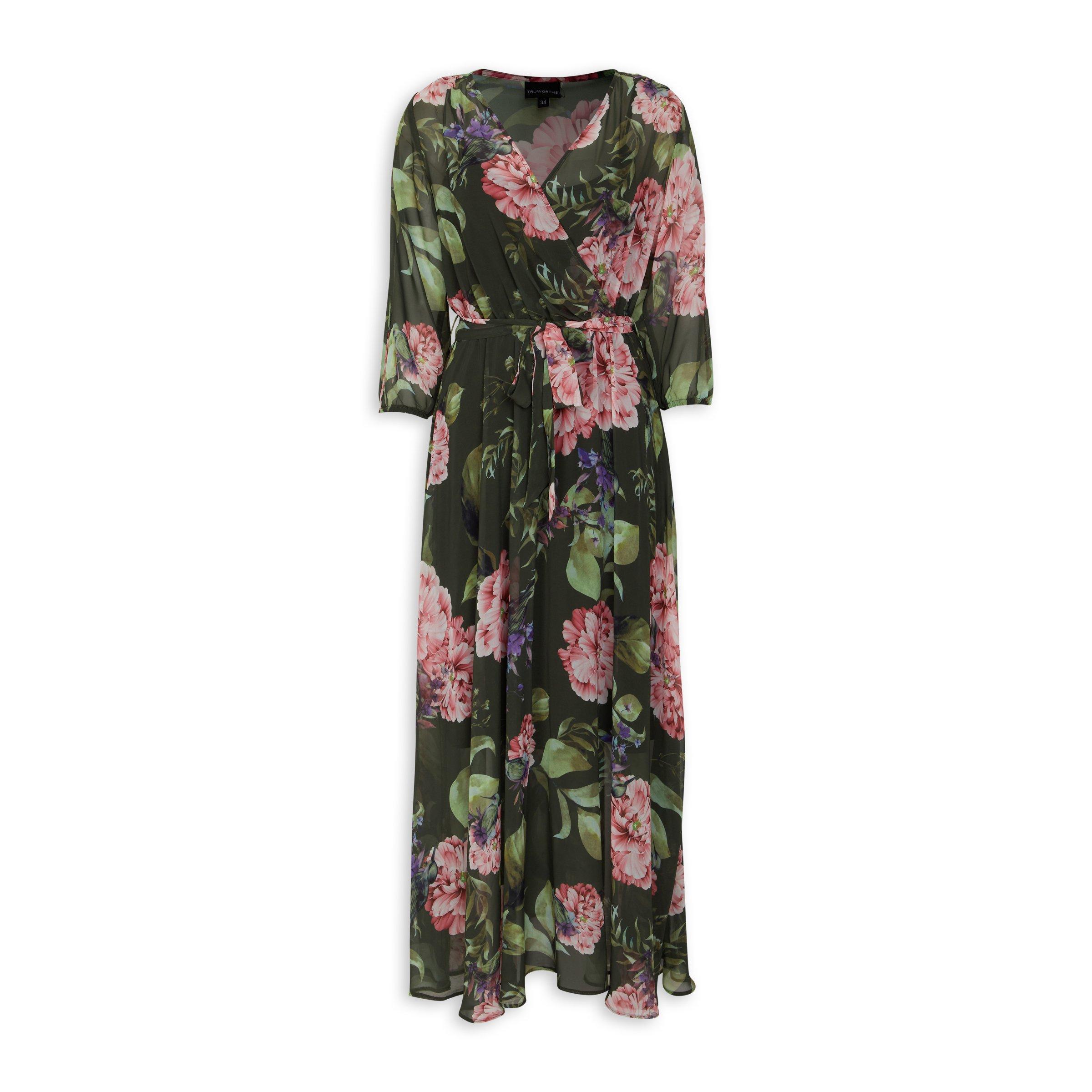 Floral Print Belted Dress (3089273) | Truworths