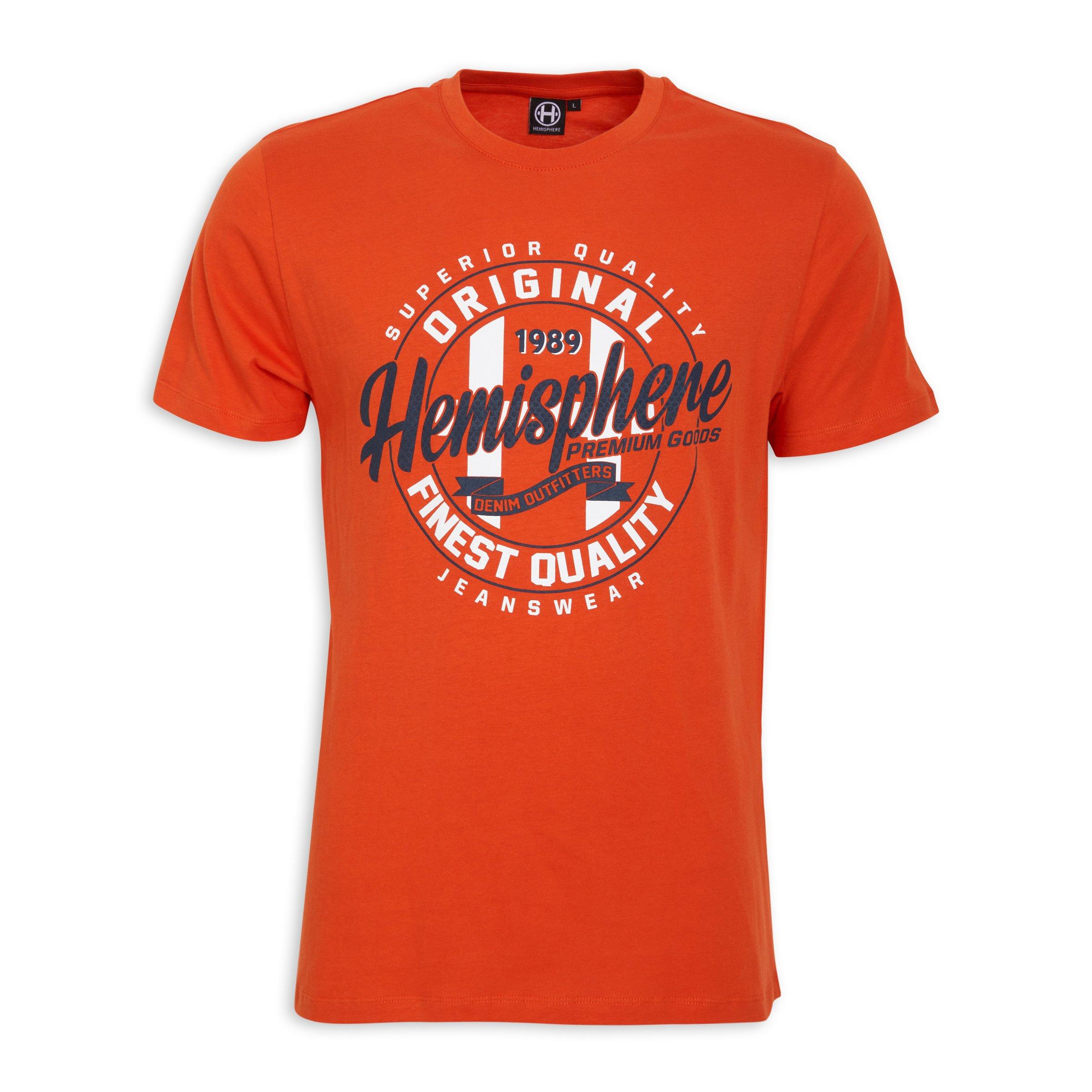 Hemisphere Orange Branded T-shirt (3089386) | Truworths.co.za