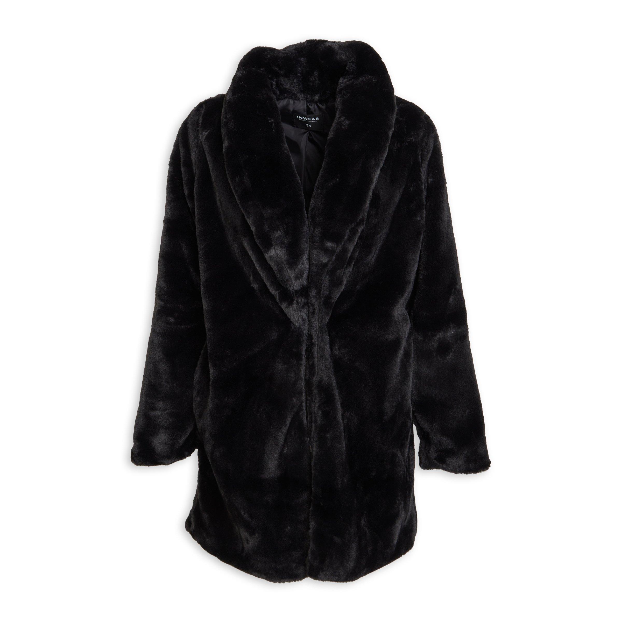 Black Faux Fur Coat (3089483) | Inwear