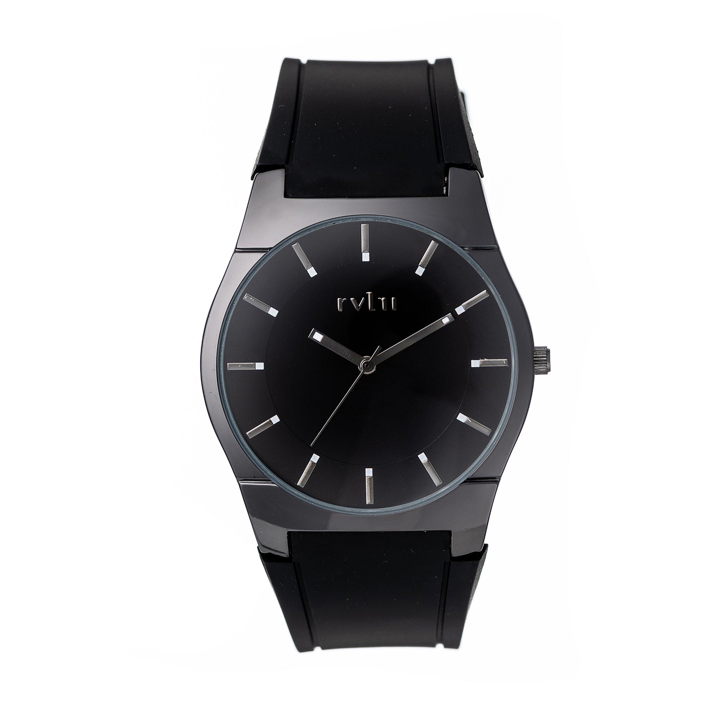 Tucker Black Silicone Dial Watch in Black
