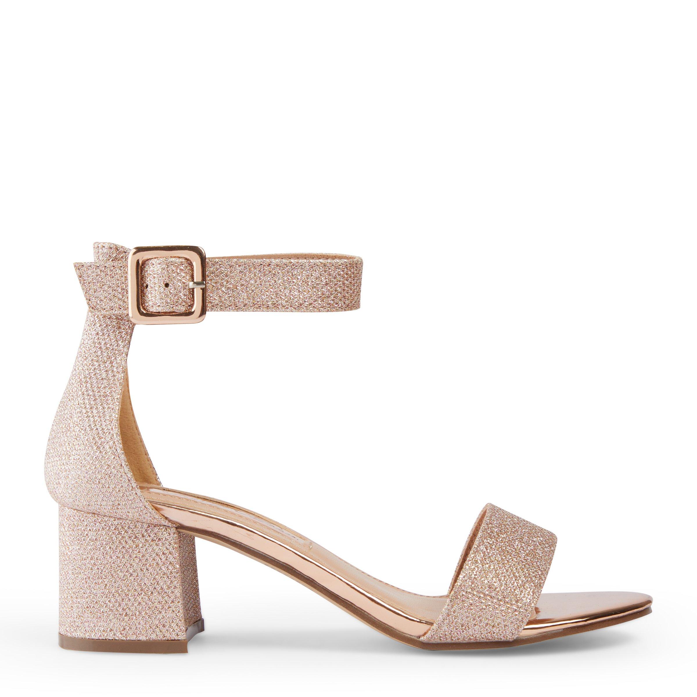 Pink Glitter Block Heel Sandal (3089887) | Truworths