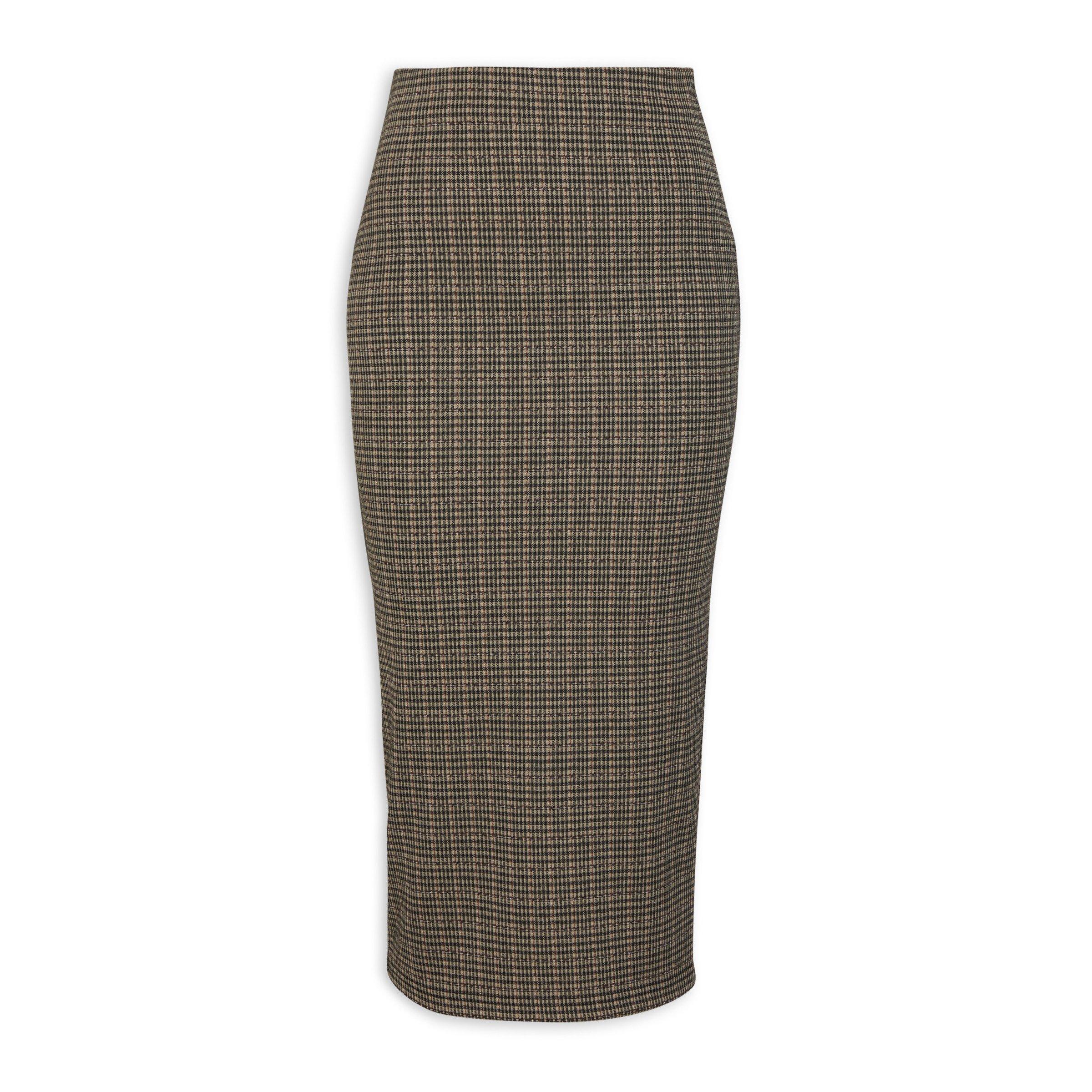 Brown Check Bodycon Skirt (3089910) | Truworths