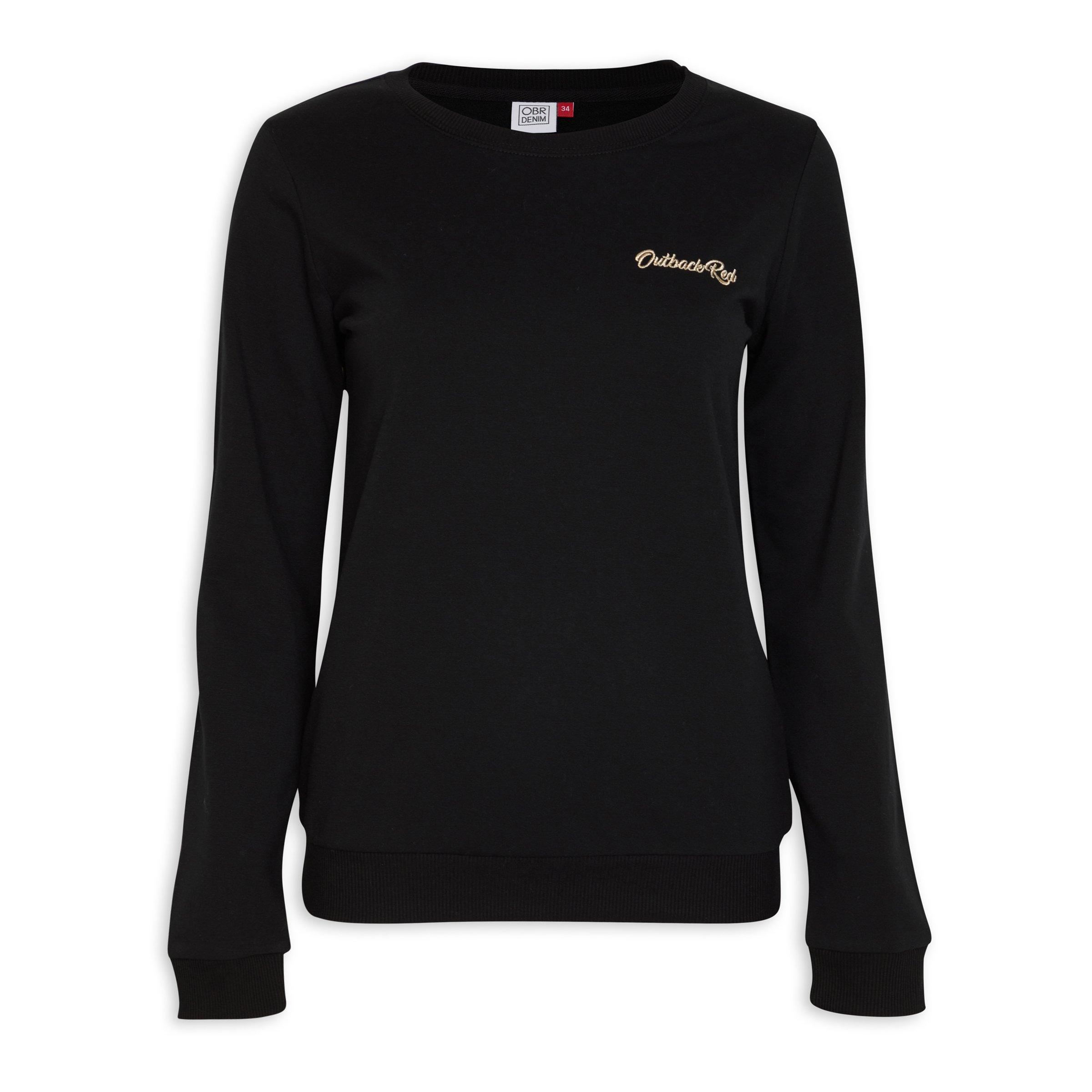 Black Branded Sweat Top (3090117) | OUTBACK RED