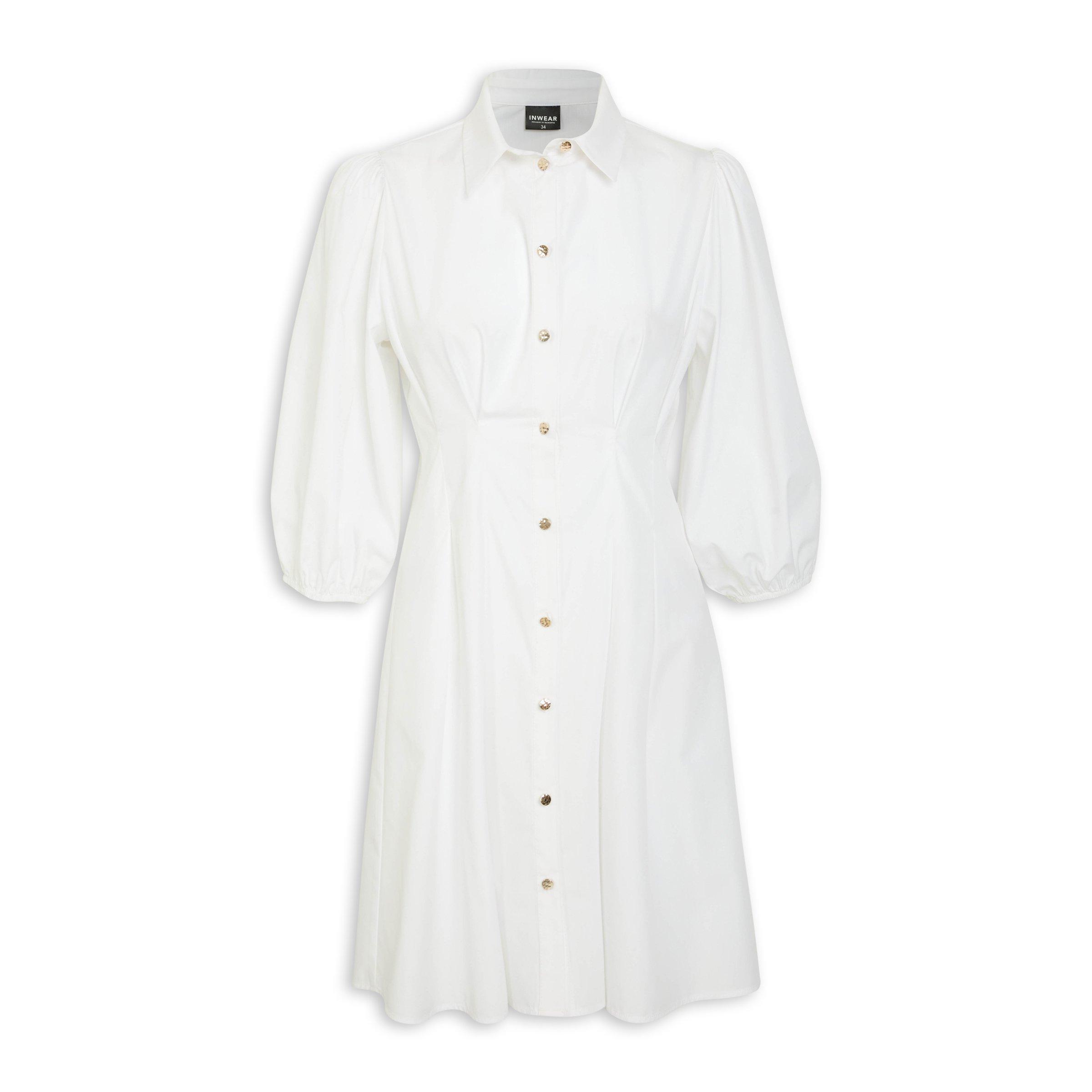 White Button-through Dress (3090229) | Inwear