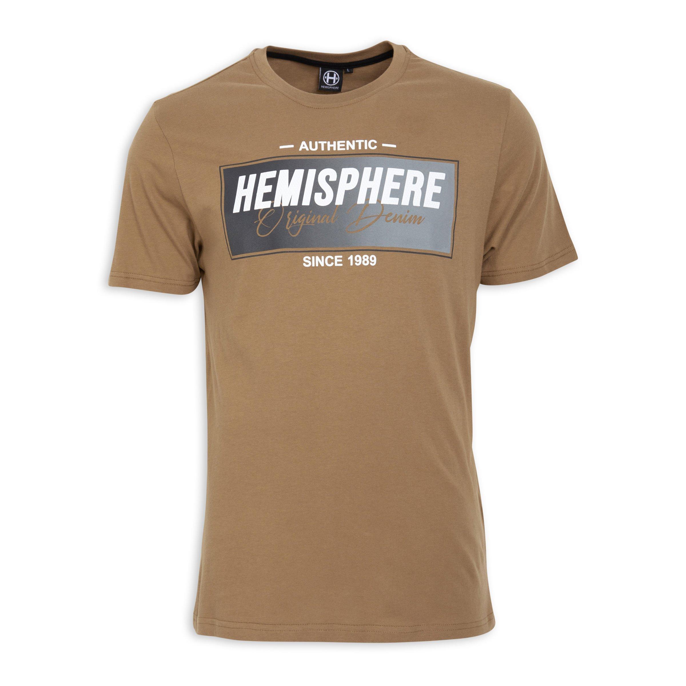 Tan Branded T-shirt (3090726) | Hemisphere