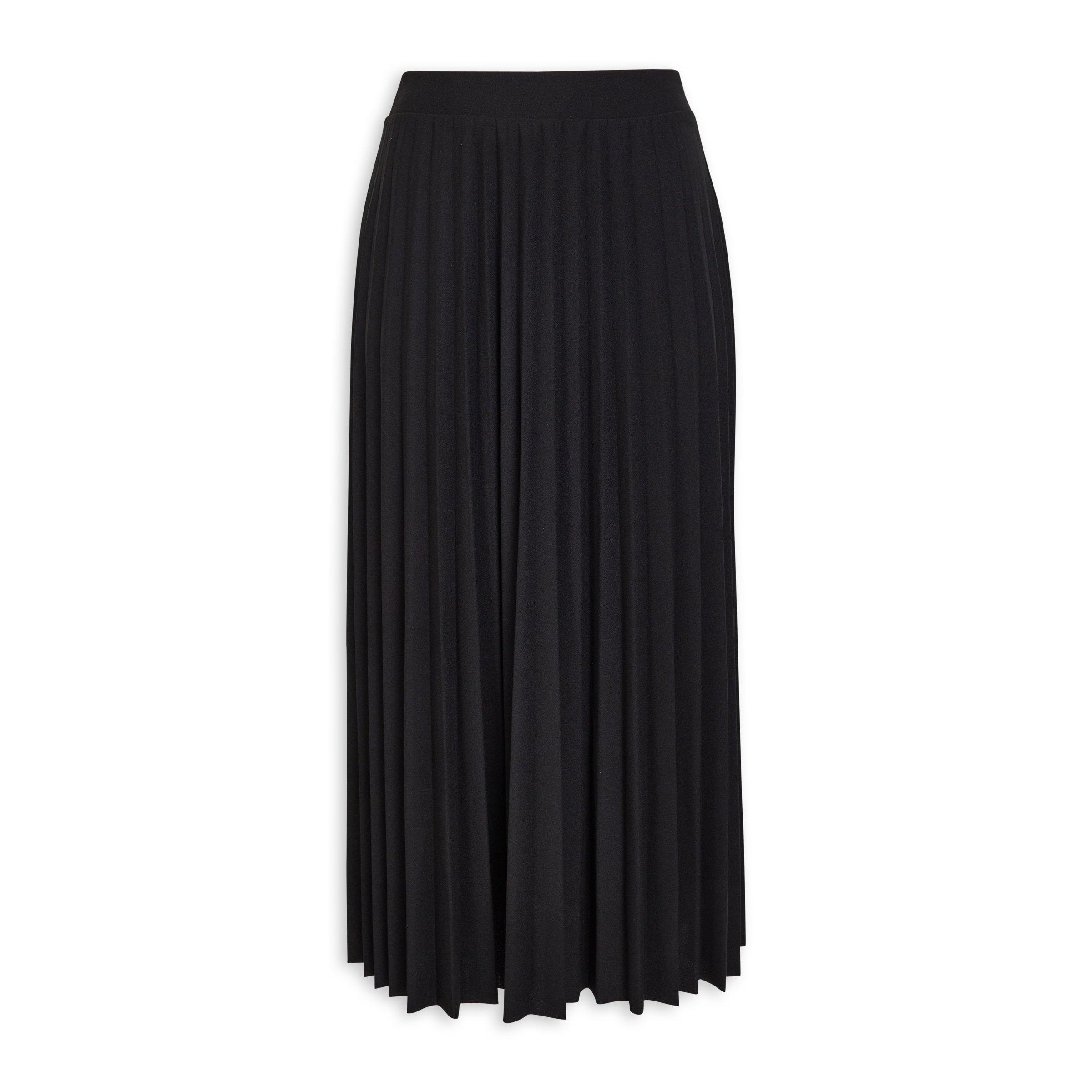 Black Pleated Maxi Skirt (3091461) | Identity