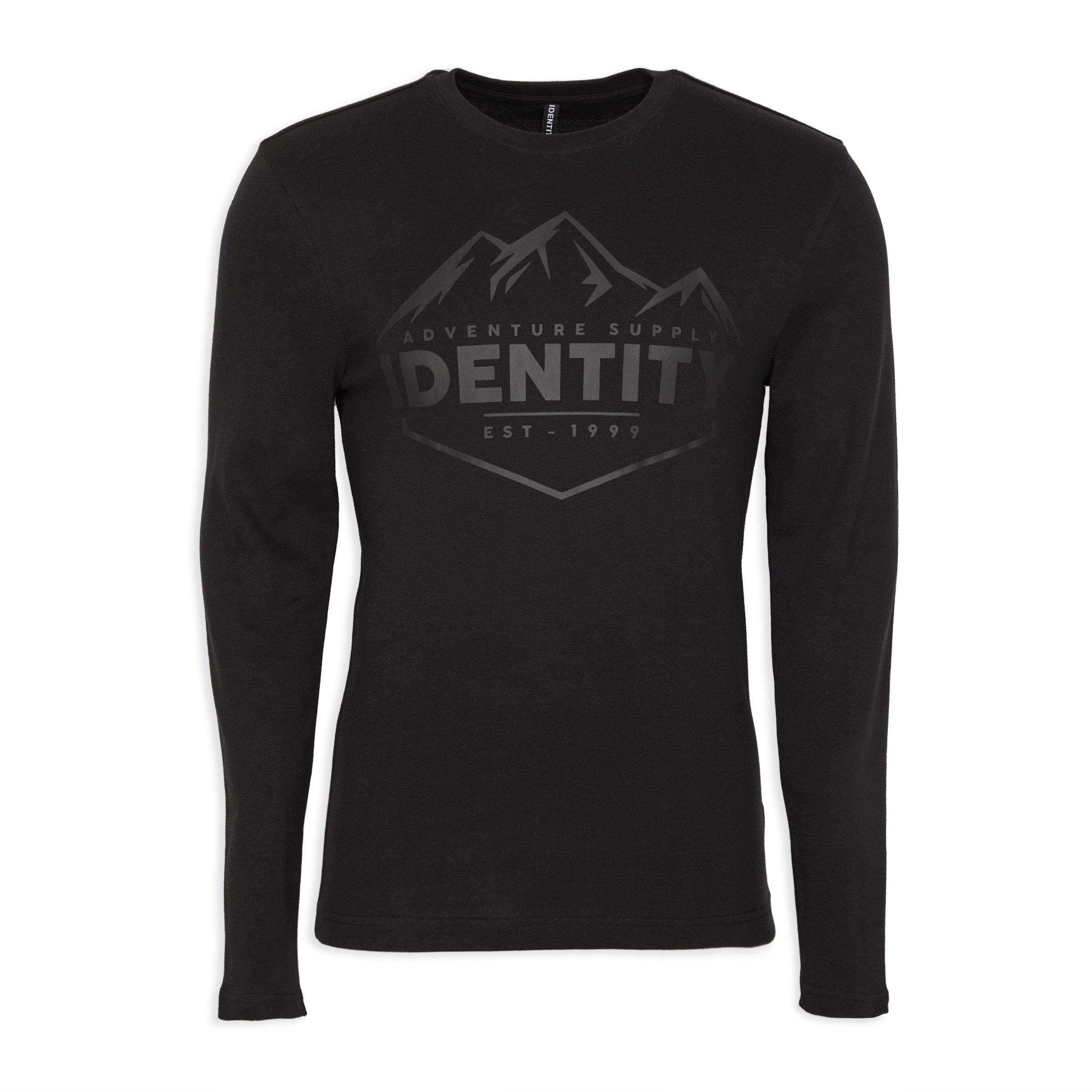 Black Branded Long Sleeve T-shirt (3091976) | Identity