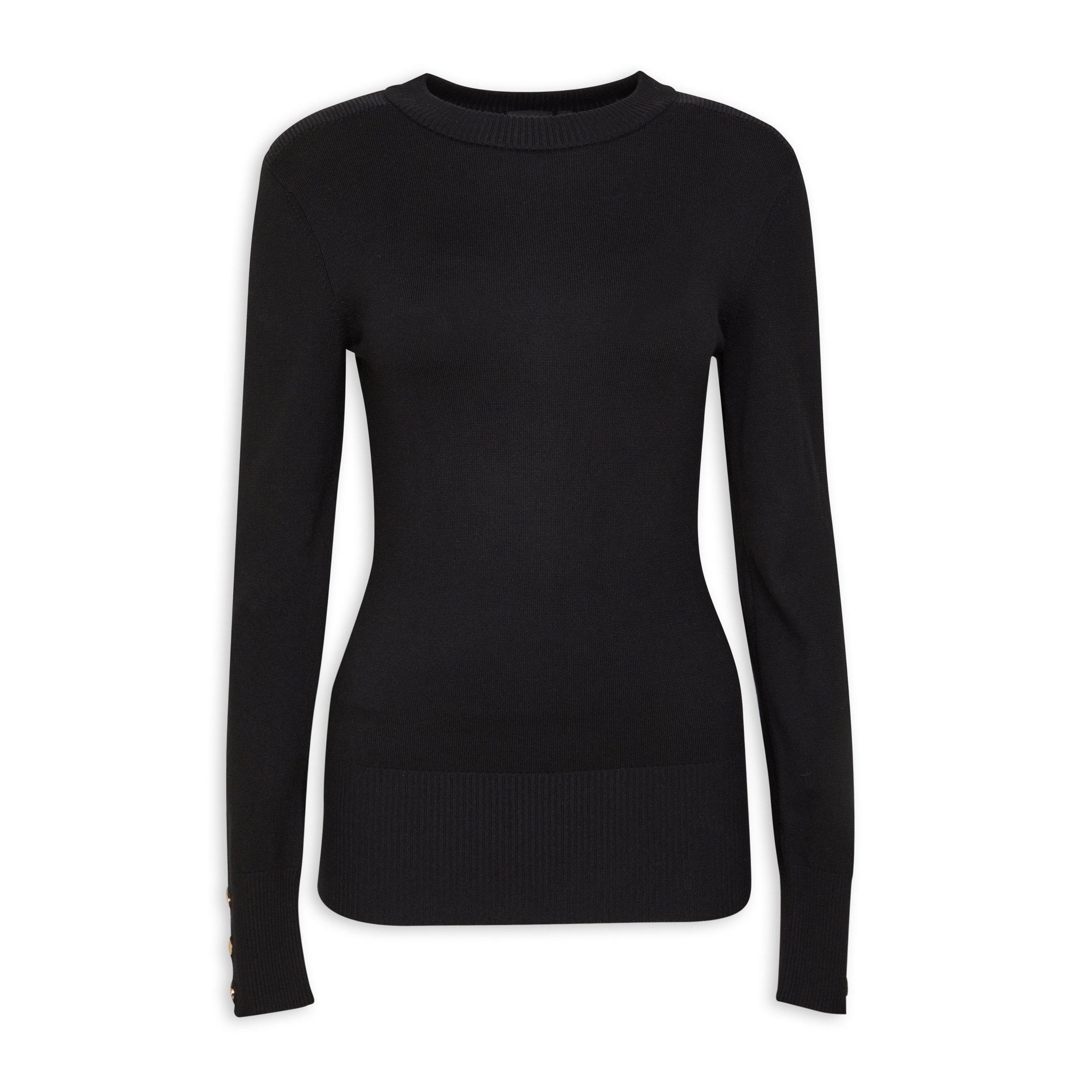 Black Stud Cuff Sweater (3092107) | Truworths