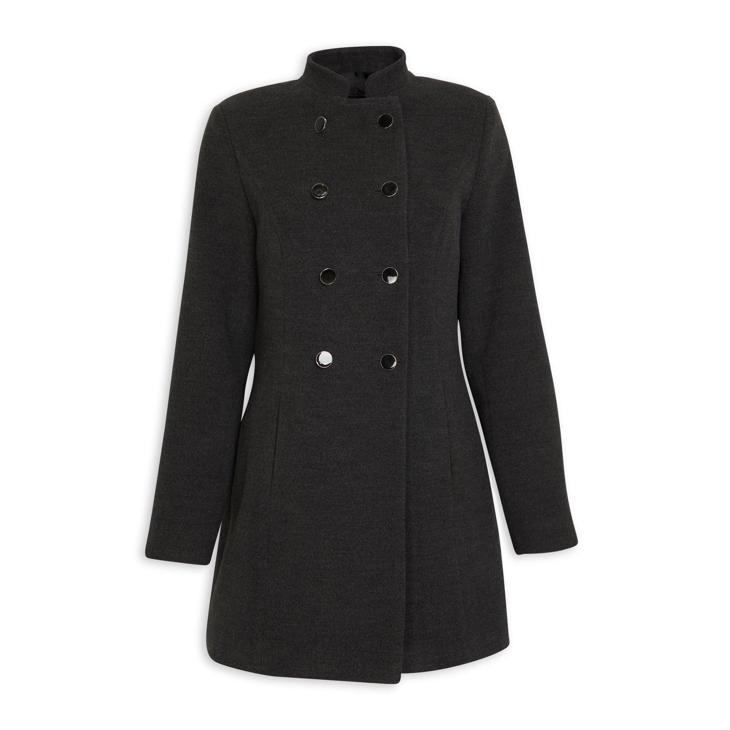 Charcoal Melton Coat (3092281) | Identity